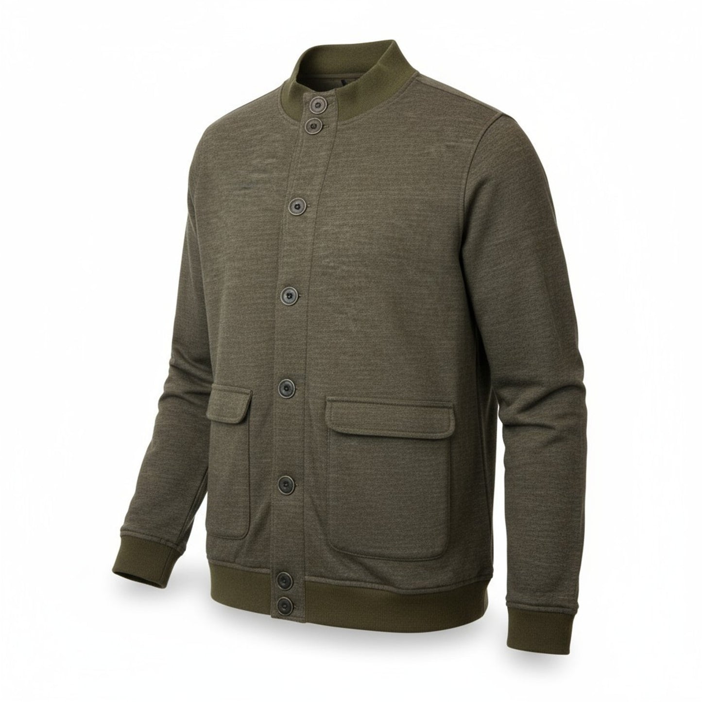 Johnnie-O Men’s Size Large Olive Green Button Front Bomber Jacket Casual Classic