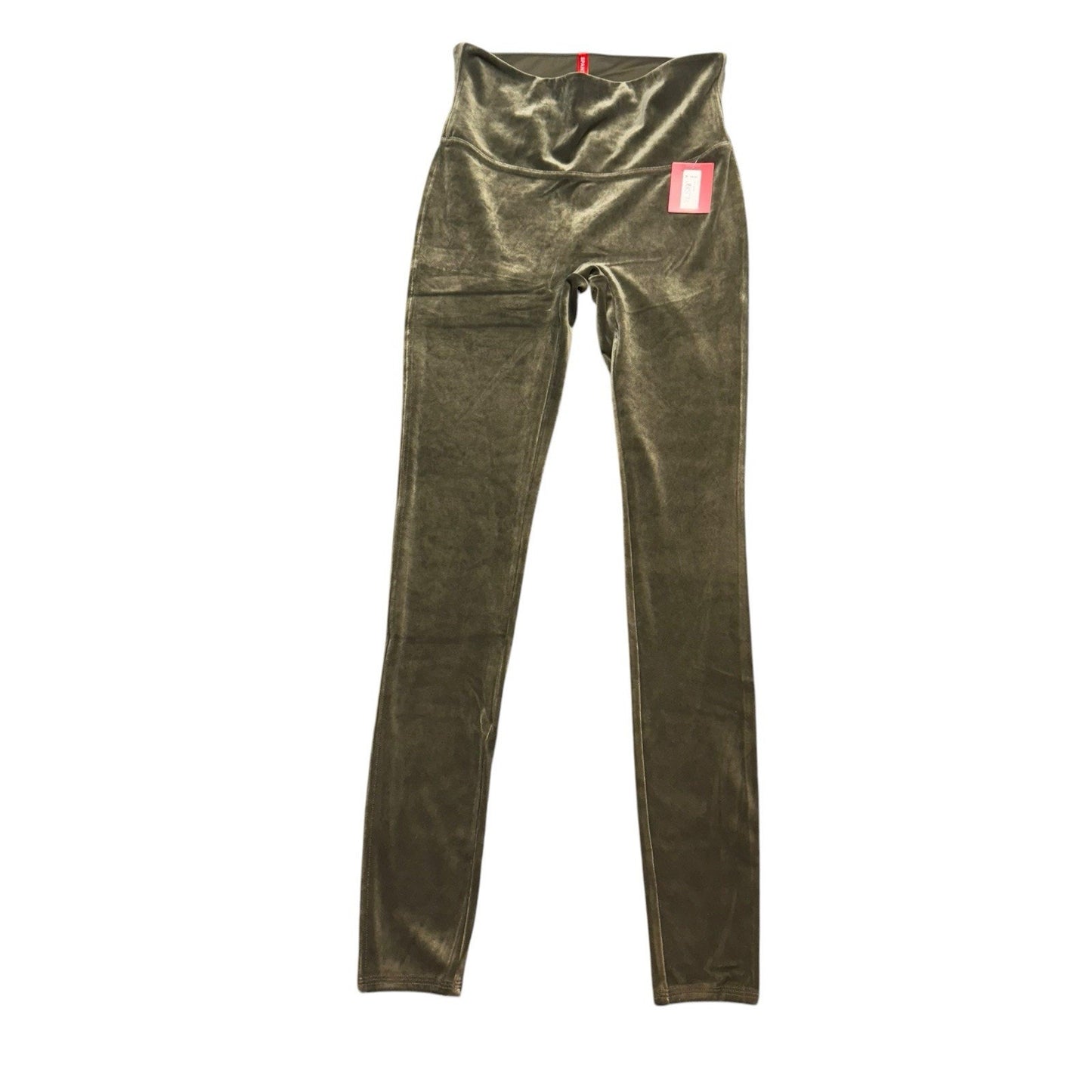 Spanx Velvet Leggings Women’s Size M Dark Palm Green High Rise Pull-On NWT Pants