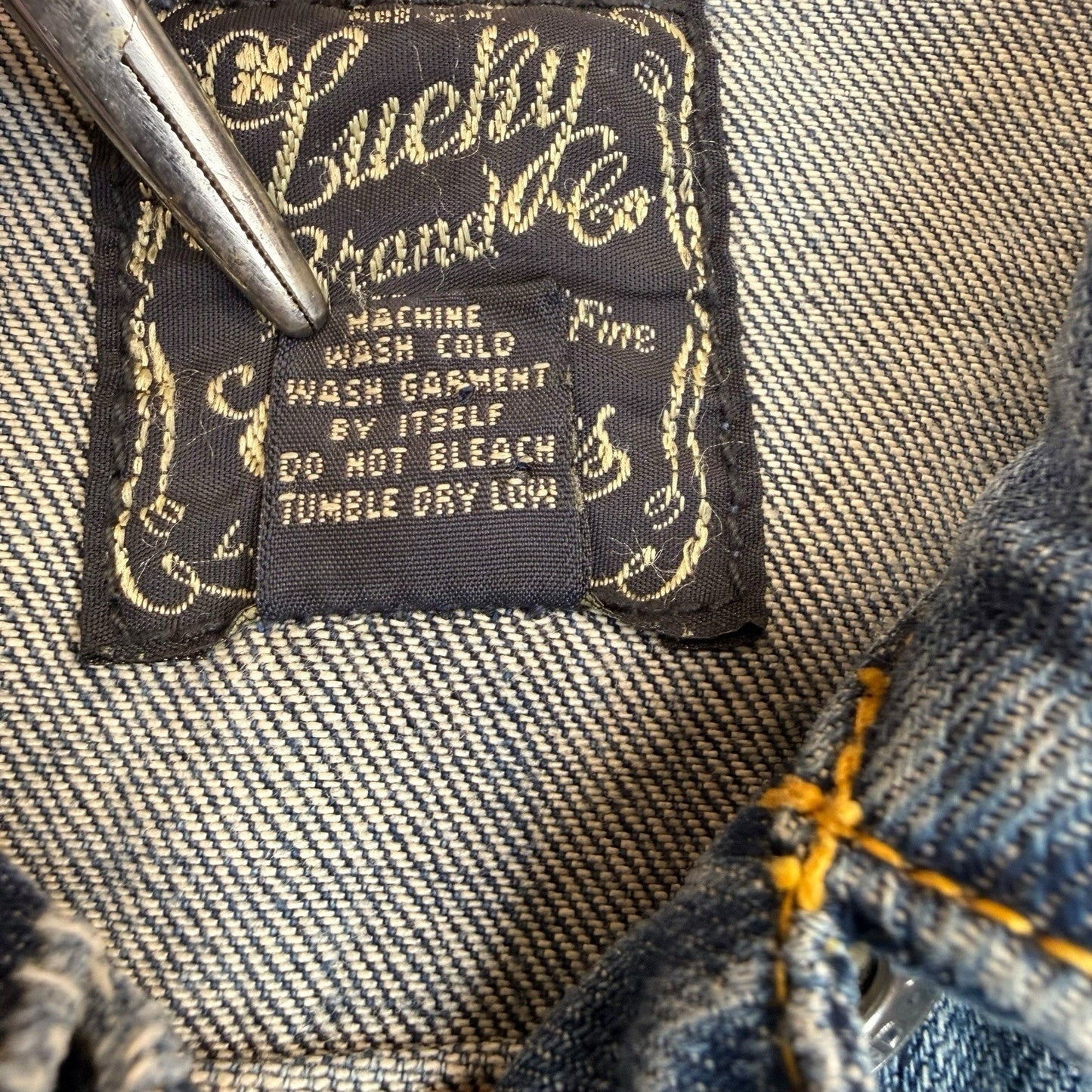 Lucky Brand Cropped Denim Jacket Medium Wash Size S Women's