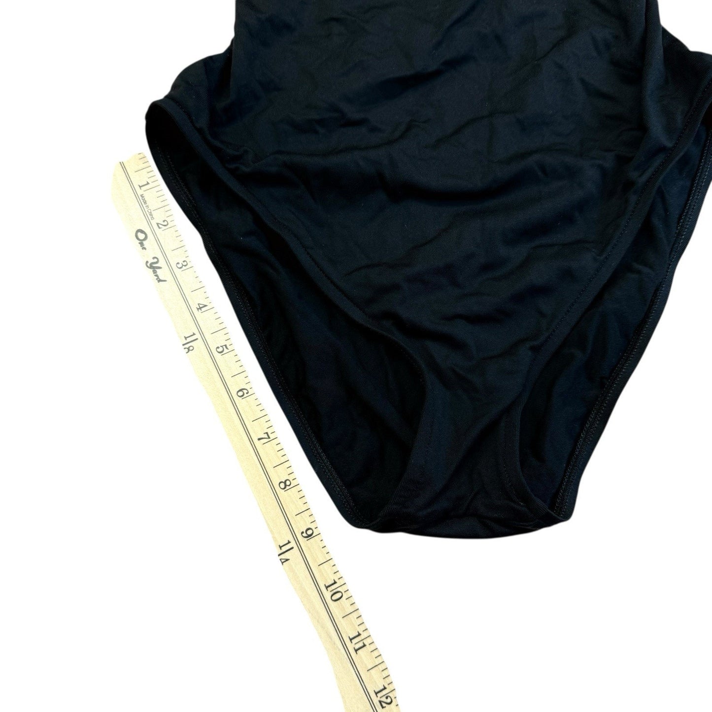 Ralph Lauren Black One Piece Swimsuit Logo Spaghetti Strap Women's 8 Y2K