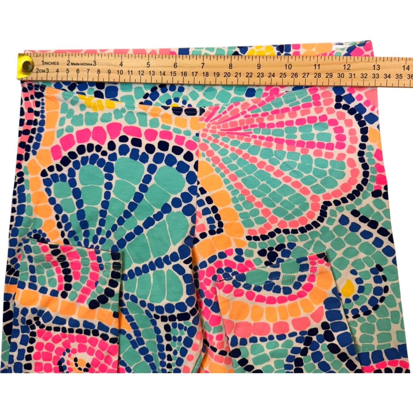Lilly Pulitzer Girl's Size XL Vibrant Mosaic Pattern Printed Leggings Activewear