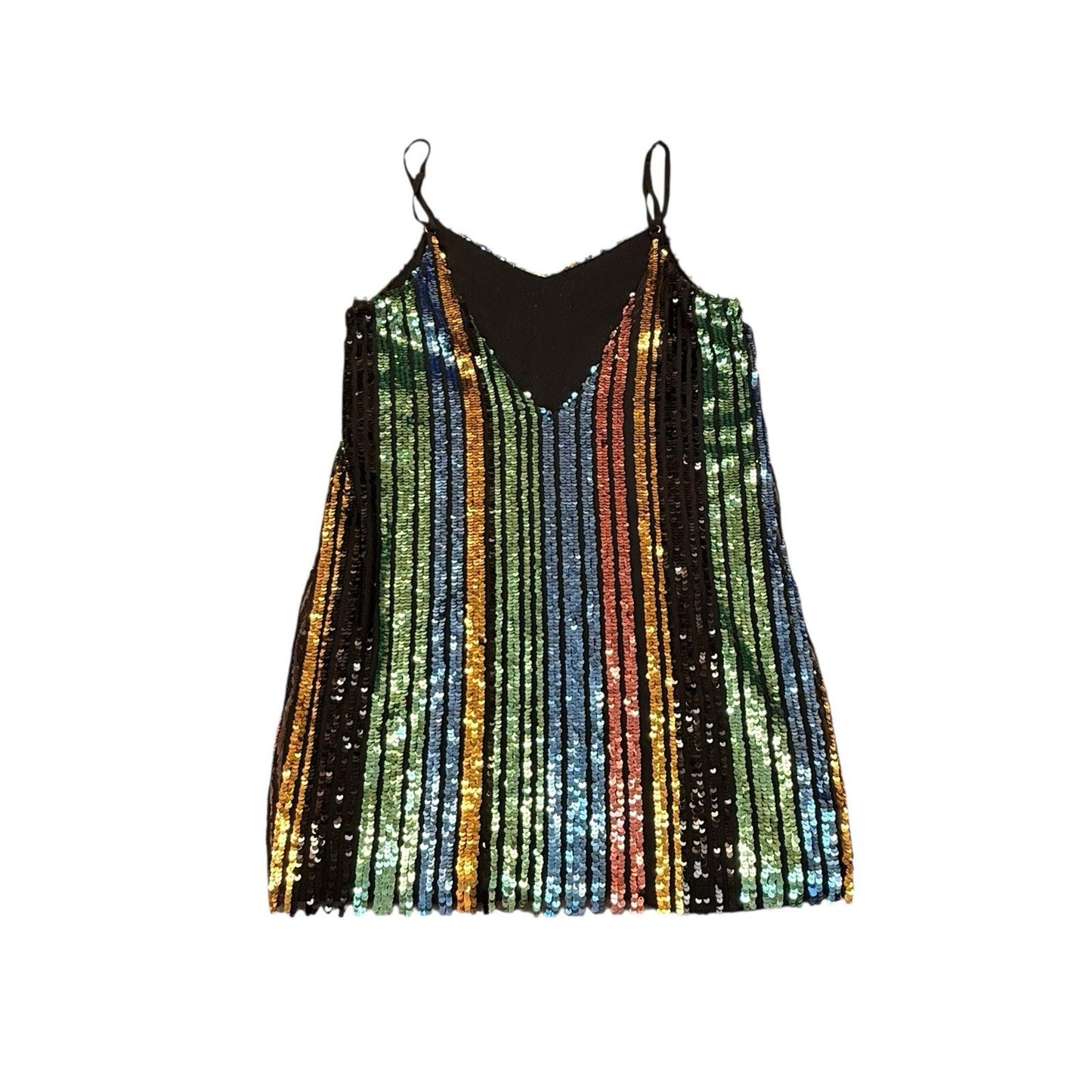 Show Me Your Mumu Rainbow Sequin Cami Dress XS Women's