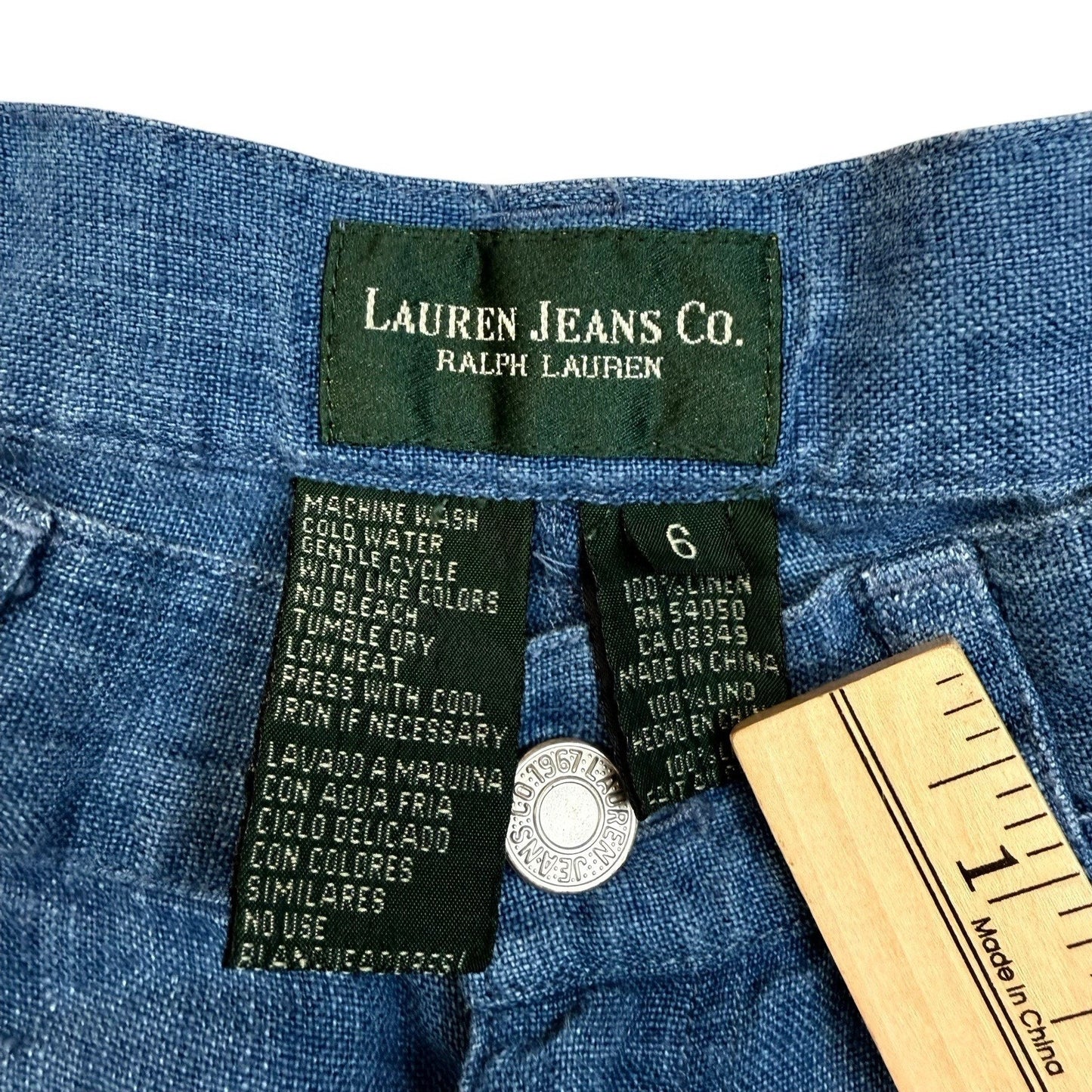 VINTAGE Women's 6 Lauren Jeans Co. Ralph Lauren Wide Leg Denim Jeans