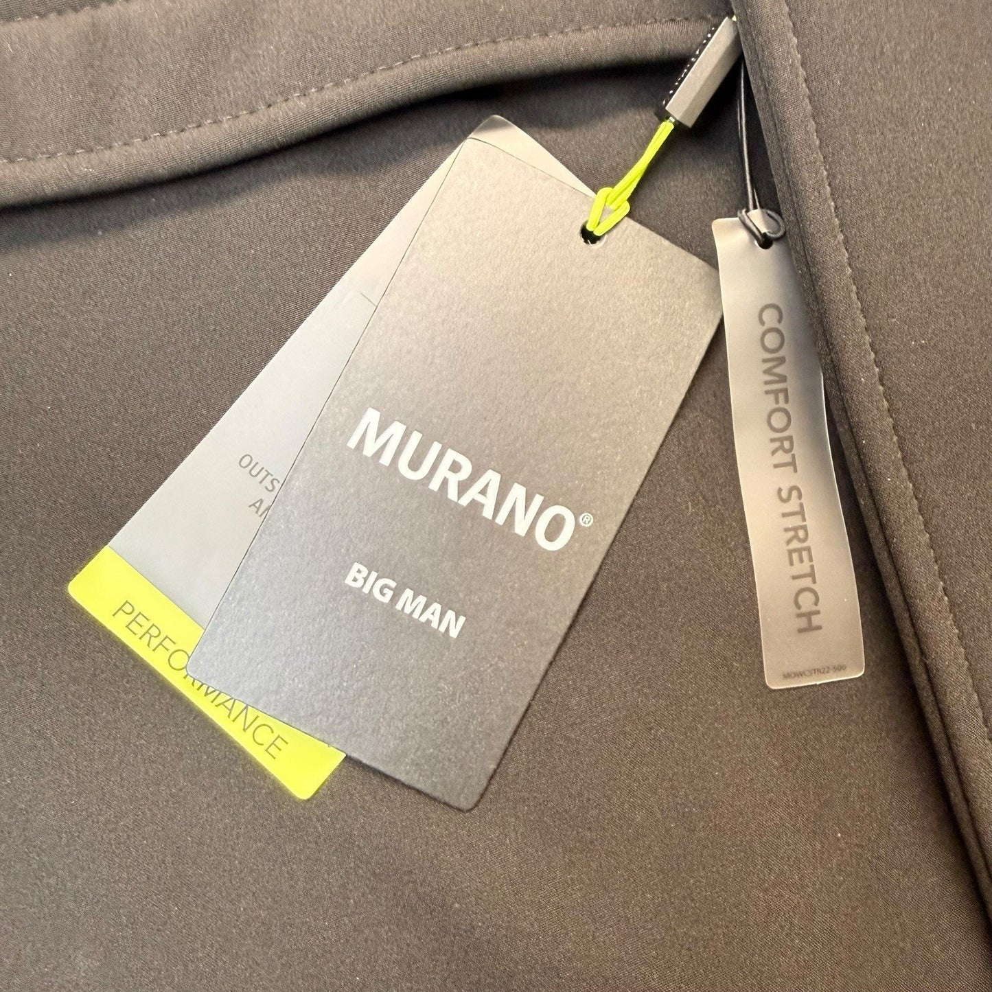 Men's Murano Big Man Performance Jacket 2XB NWT Water Wind Resistant Black MSRP $199+