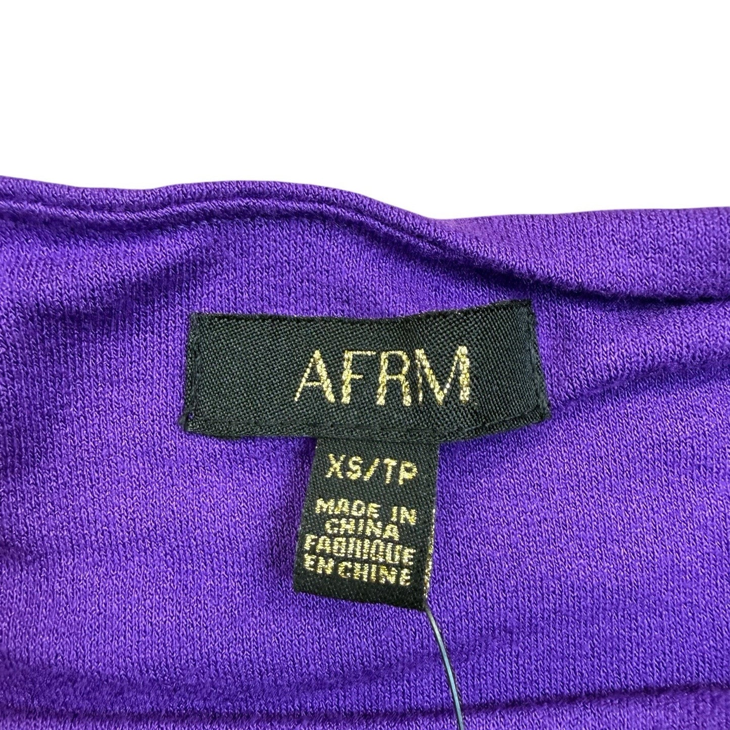 AFRM Purple Long Sleeve Maxi Dress Bodycon NWT Size XS Women's