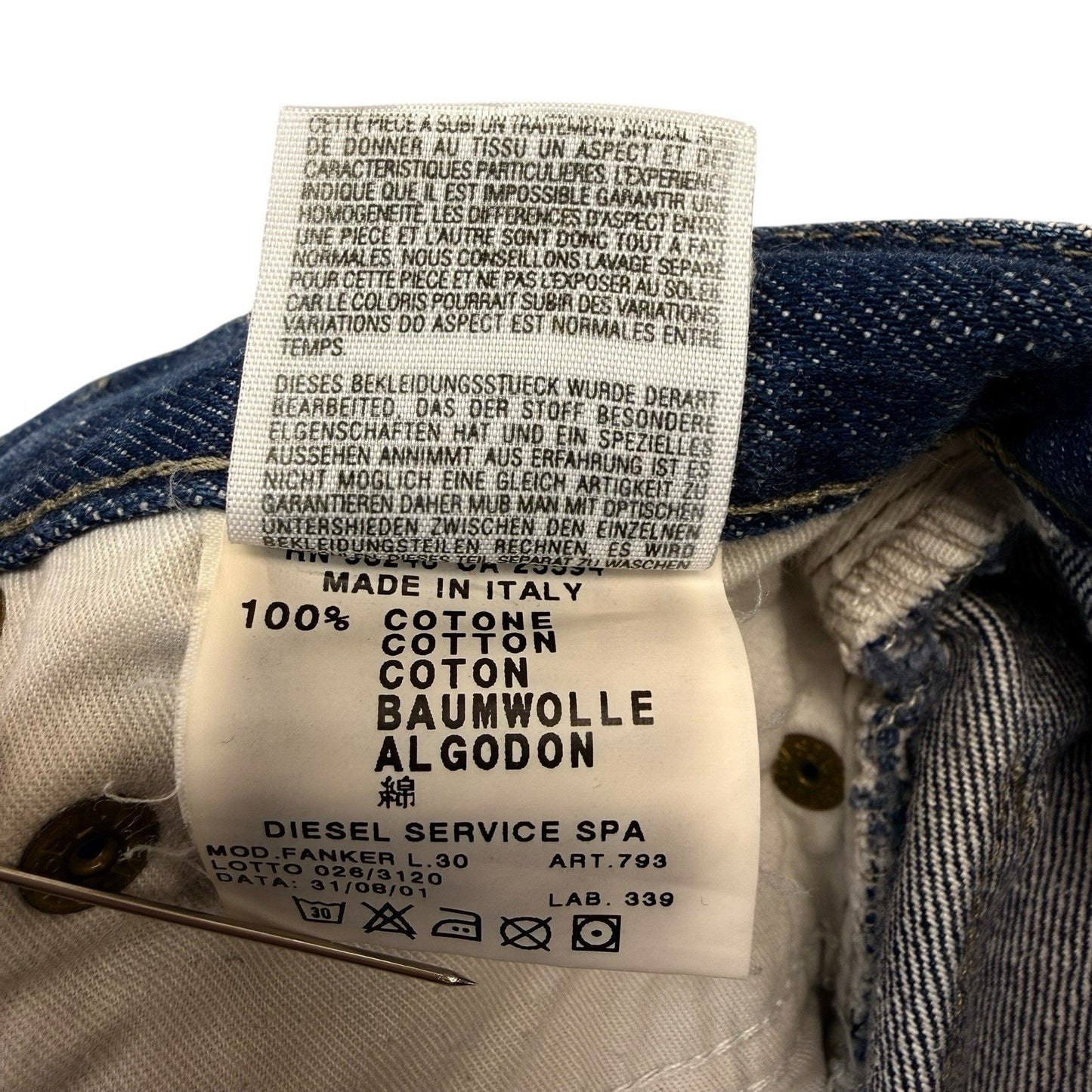 Diesel Industry Women's Bootcut Jeans Size 28 Made in Italy Y2K Denim