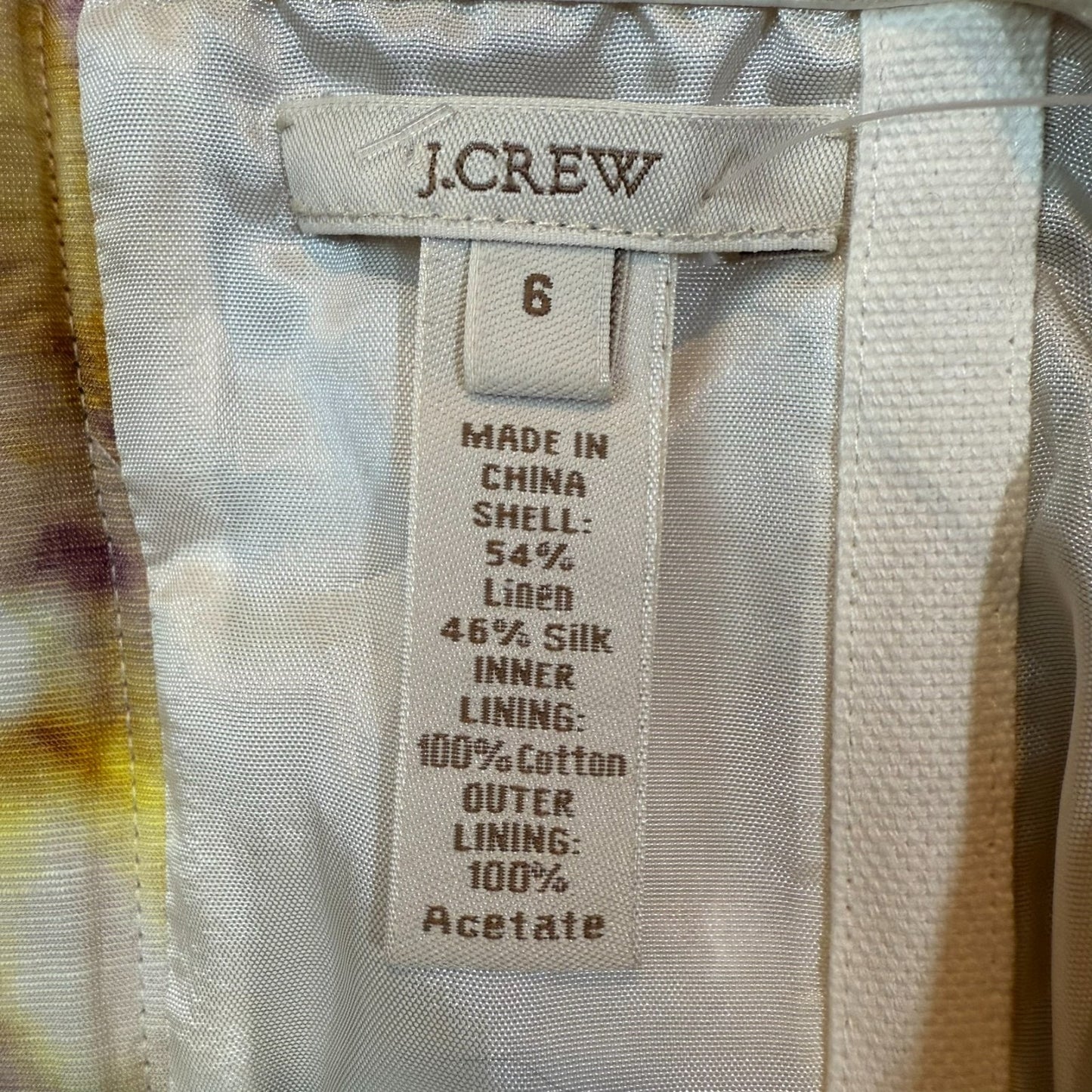 NEW J. Crew Women's Size 6 Abstract Tie-Dye Strapless Sweetheart Fit& Flare Dress