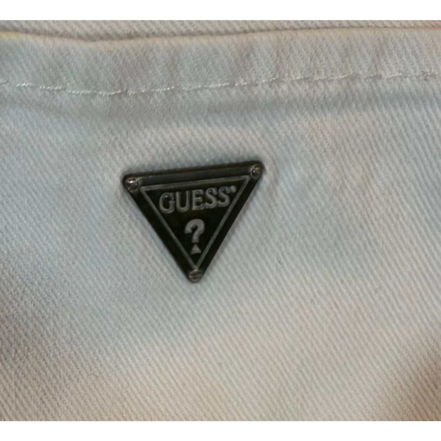 Vintage GUESS Y2K White Skinny Jeans Women’s Size 27 Early 2000s