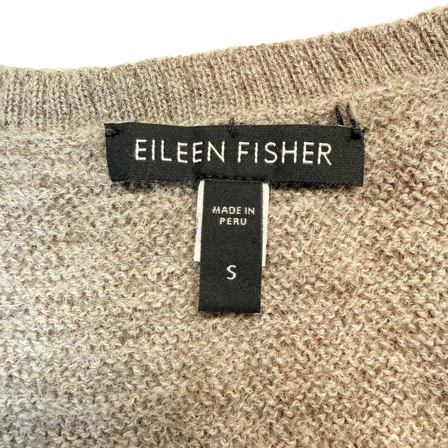 Eileen Fisher 100% Alpaca Gray Sleeveless Sweater Top Women's Size S Knit