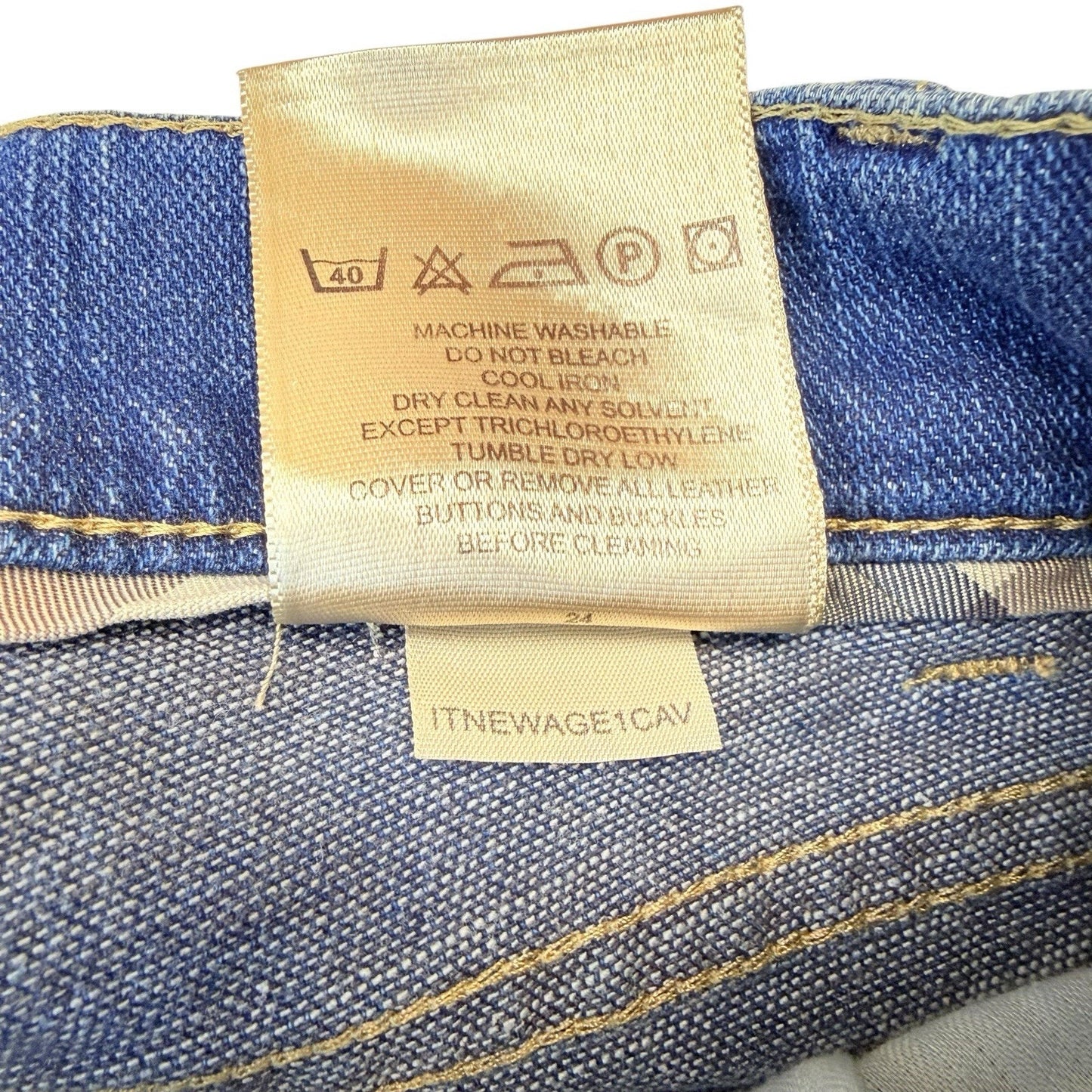 Burberry London Bootcut Jeans Size 4 Blue Made in Italy Women's
