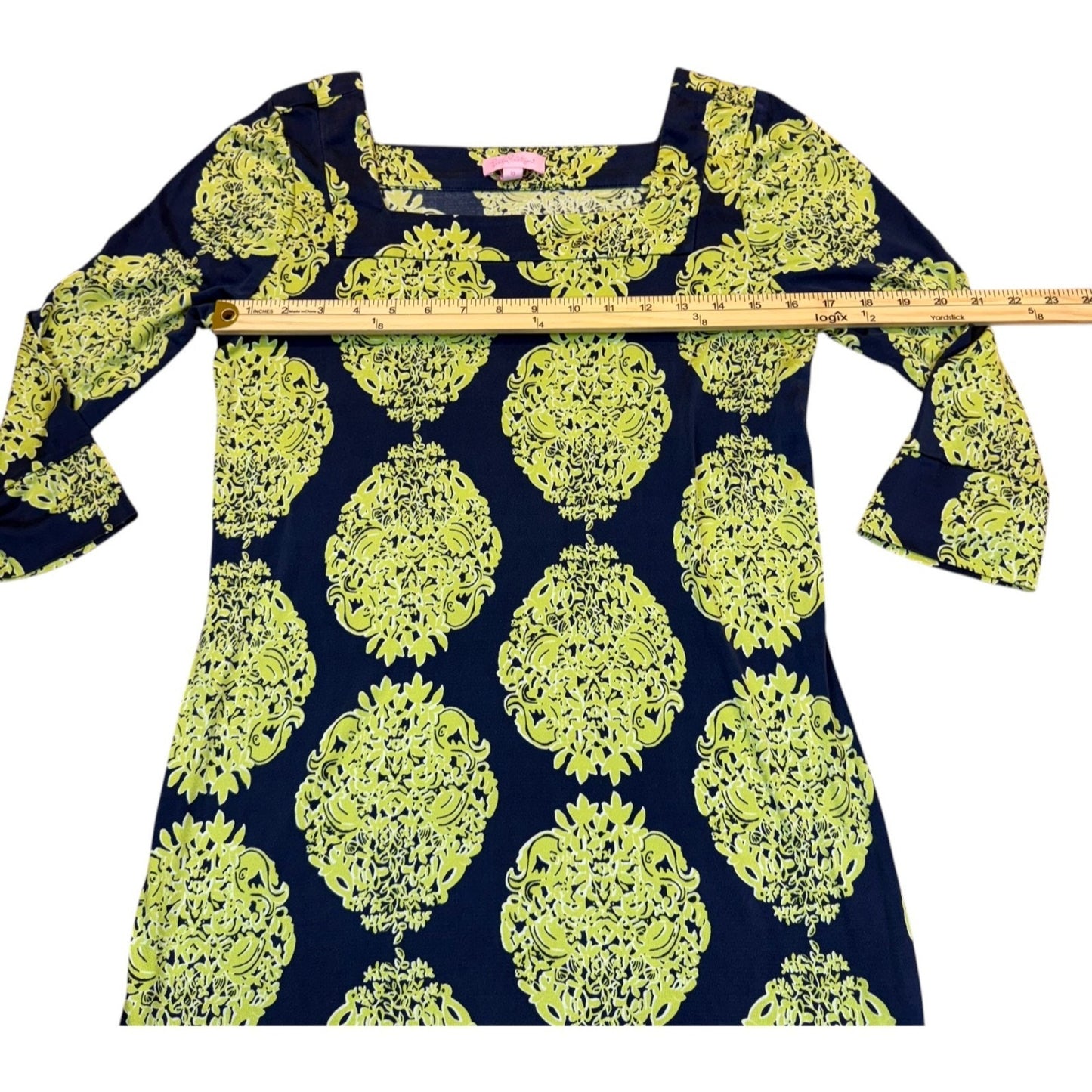 Lilly Pulitzer Women's Size 10 Pull-On Shift Dress Square Neckline 100% Silk