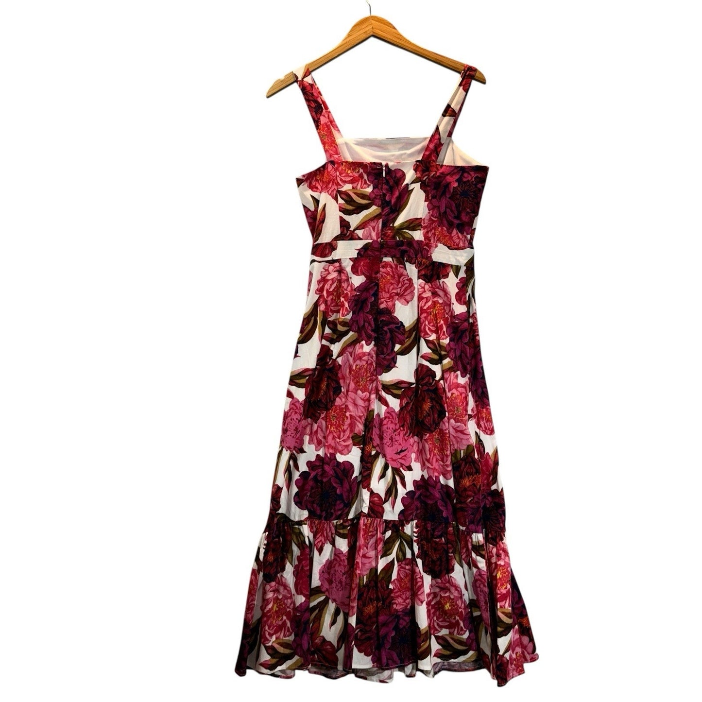 Sam Edelman Floral Maxi Dress Women’s Sz 8 Sleeveless Ruffle Hem Summer NEW $138