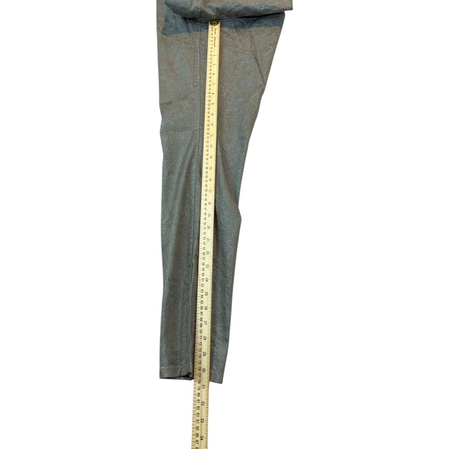 NEW NYDJ Women's Size 12 Super Skinny Brown Pants with Subtle Floral Pattern
