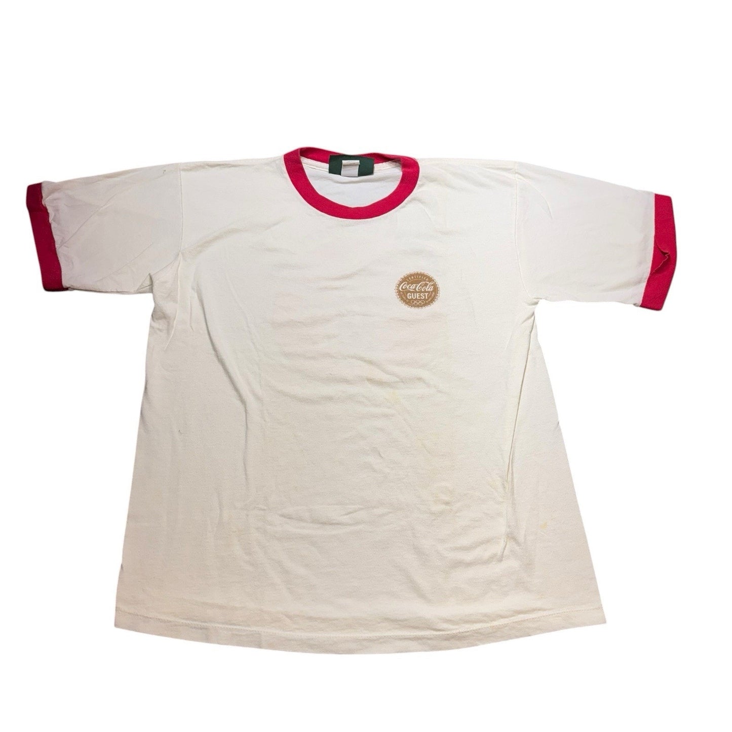Vintage 1996 Atlanta Olympics Coca-Cola Women's T-Shirt by Hanes USA – Size XL –