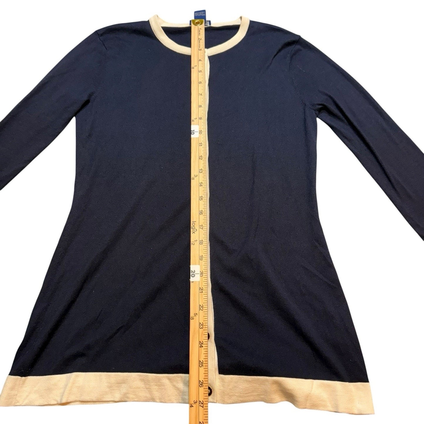 Doncaster Collection Women’s Black Cardigan & Tank Set Size Small Trim Gold Women's