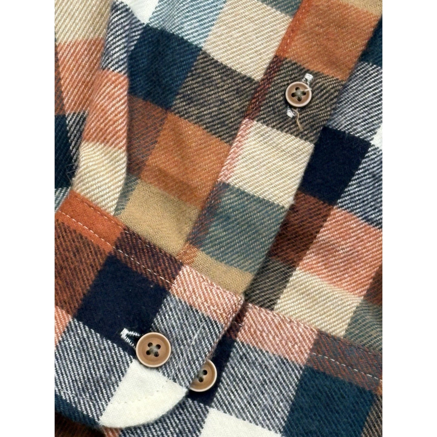 New ROWM Men's Big & Tall Button Down Shirt size 3XT Multicolor Plaid Collared L/S