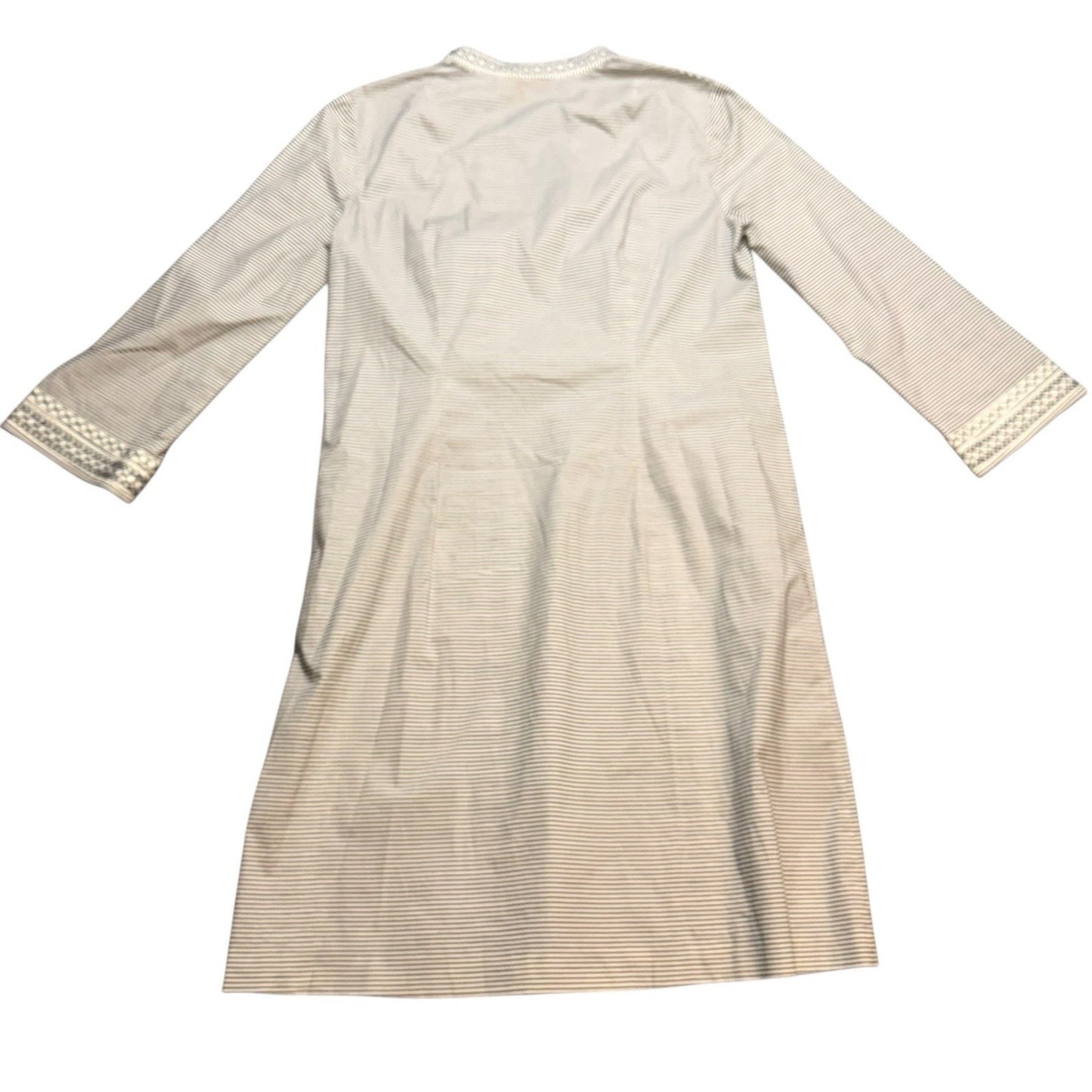 Tory Burch Women’s Tunic Dress Gray White Embroidered Boho Style Size 4