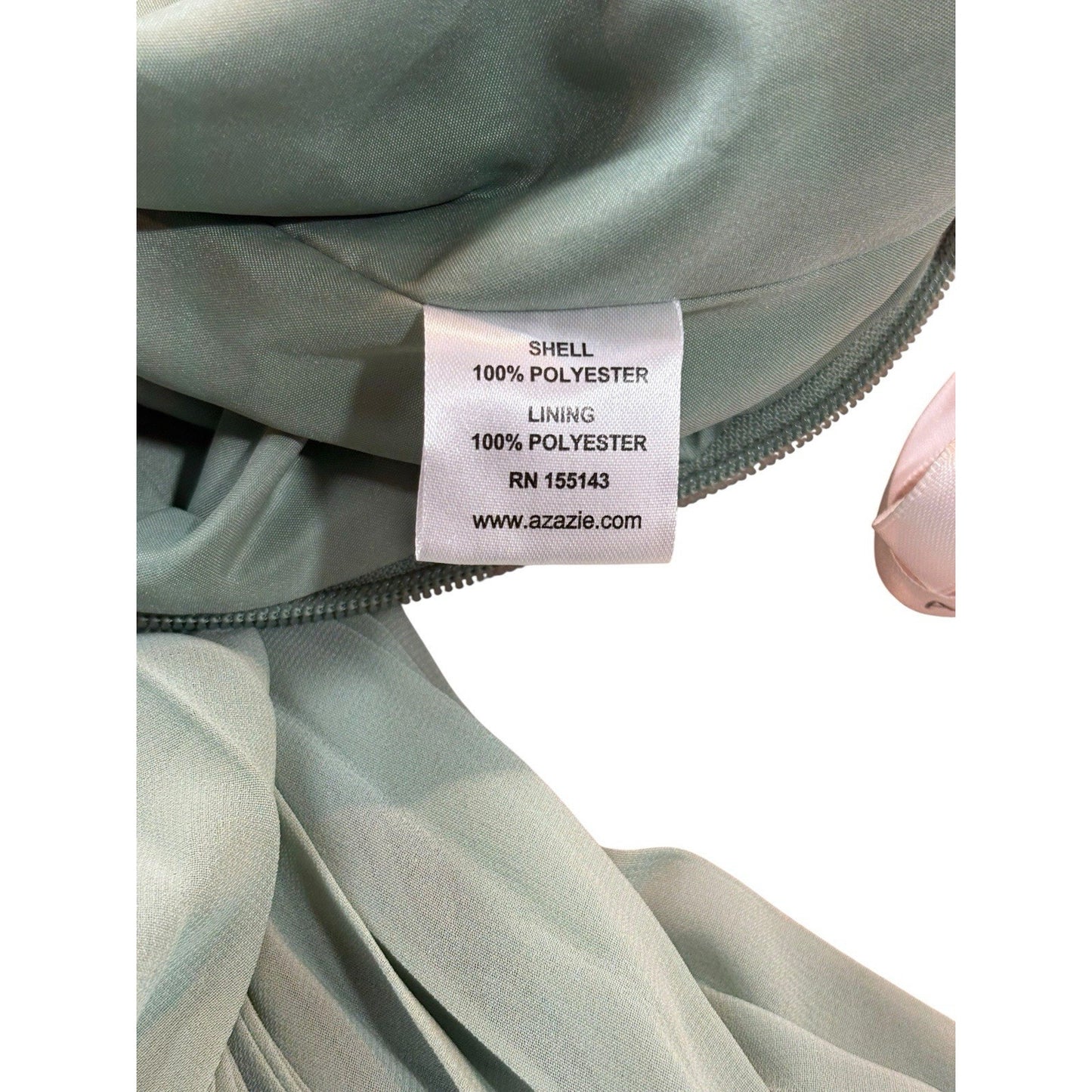 Azazie Women’s A18 Dusty Sage Halter Pleated Chiffon Gown Bridesmaid Dress