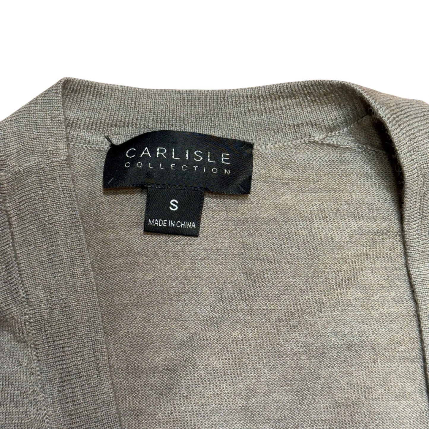 Y2K Carlisle Collection 100% Cashmere Twin Set Cardigan Sleeveless Shell Gray S Women's