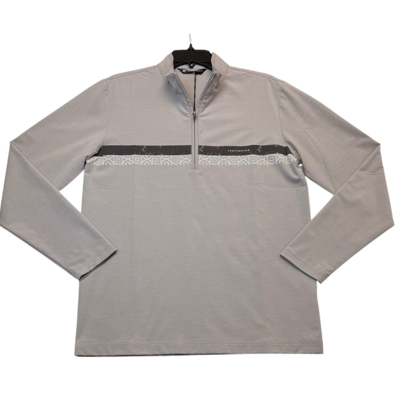 TravisMathew Sit & Sip Eco 1/4 Zip Polo Heather Gray NWT Small MSRP 89 Pullover Men's
