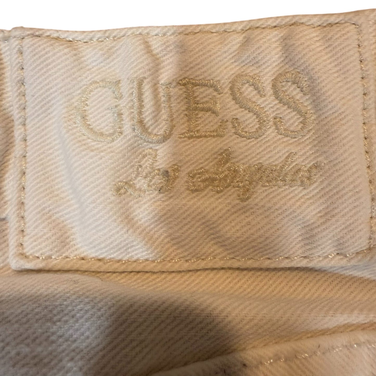 Vintage GUESS Y2K White Skinny Jeans Women’s Size 27 Early 2000s