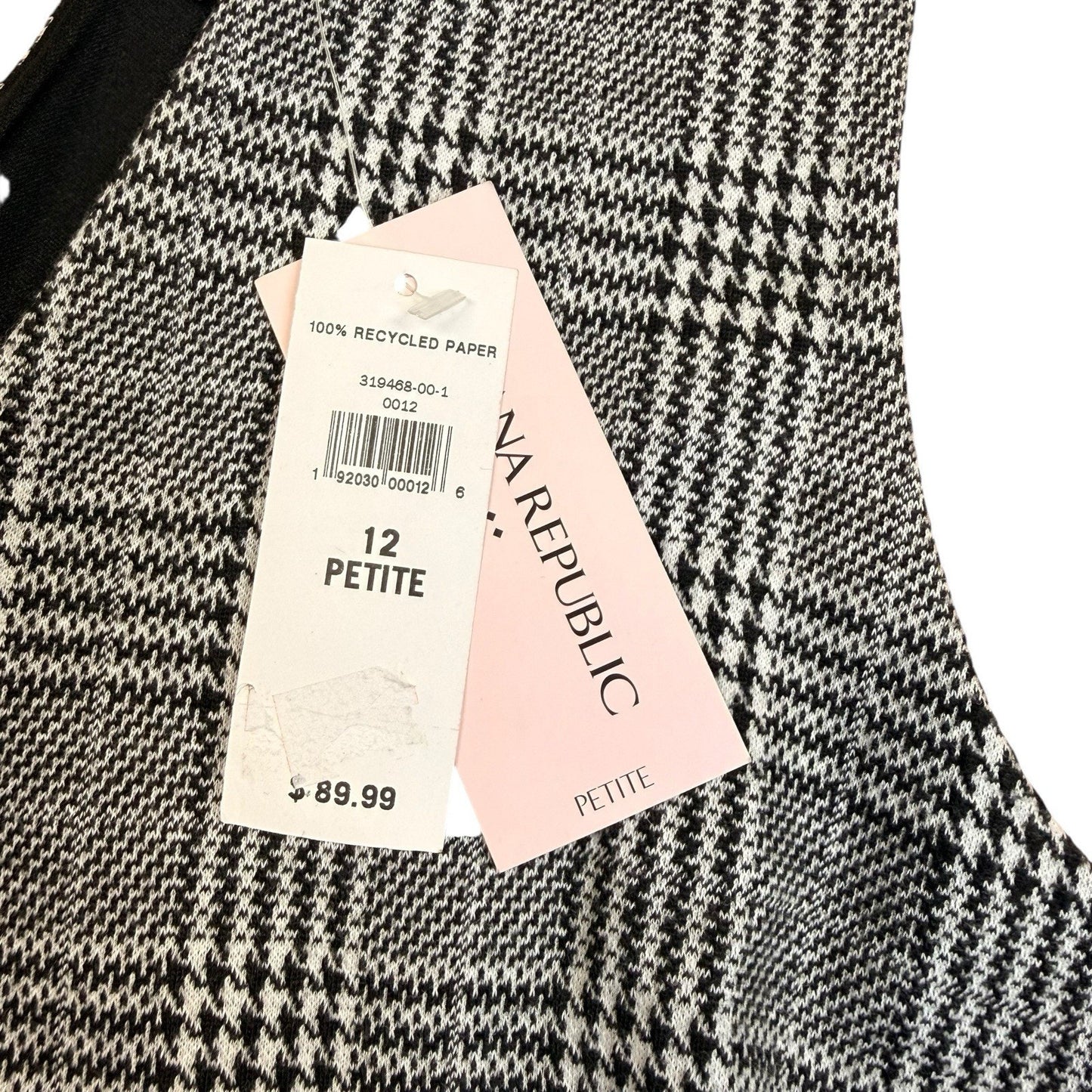 Banana Republic Plaid Fit Flare Dress Size 12 NWT Women's