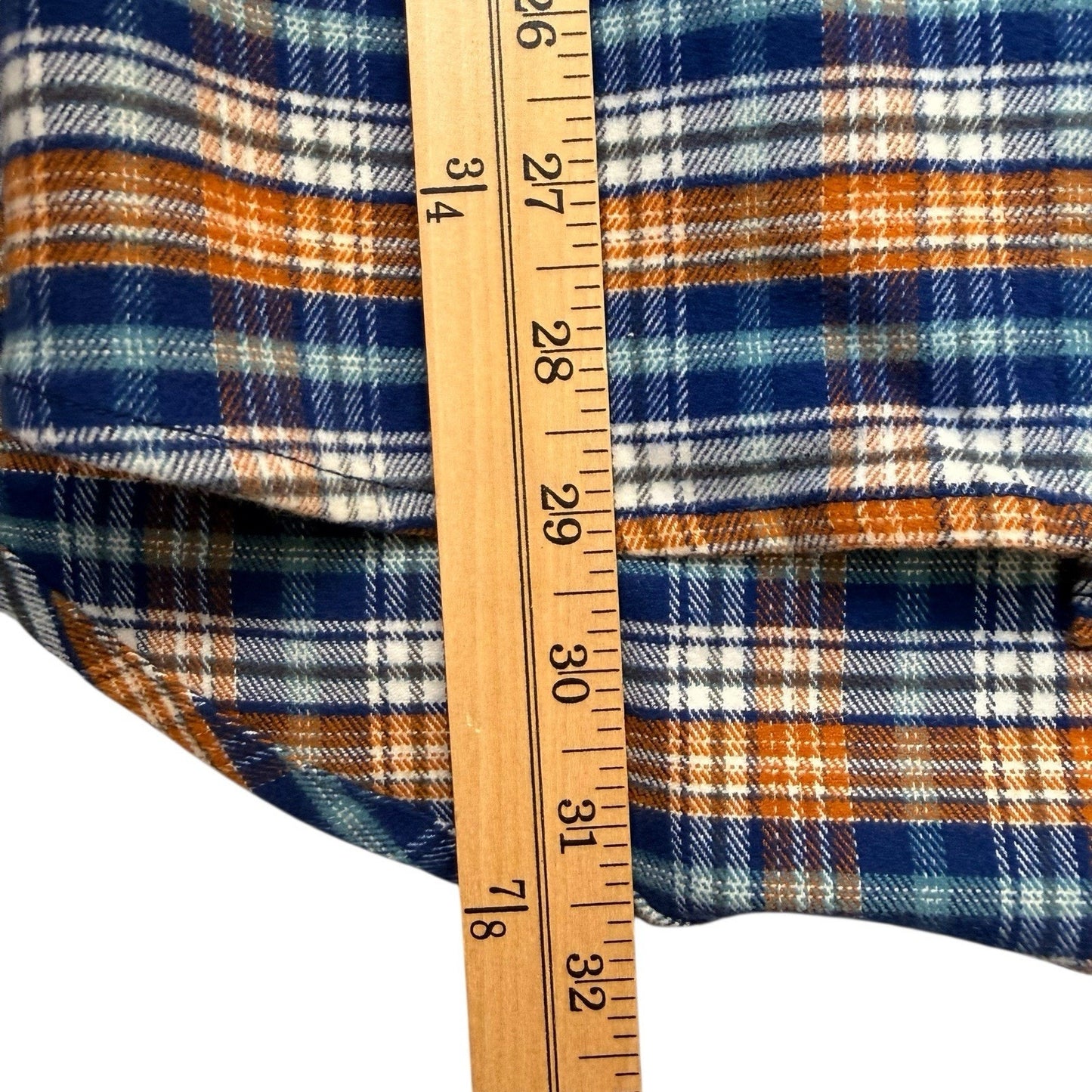 Drake Waterfowl Men’s Flannel Shirt NWT Plaid Blue Orange Medium Large Button Down