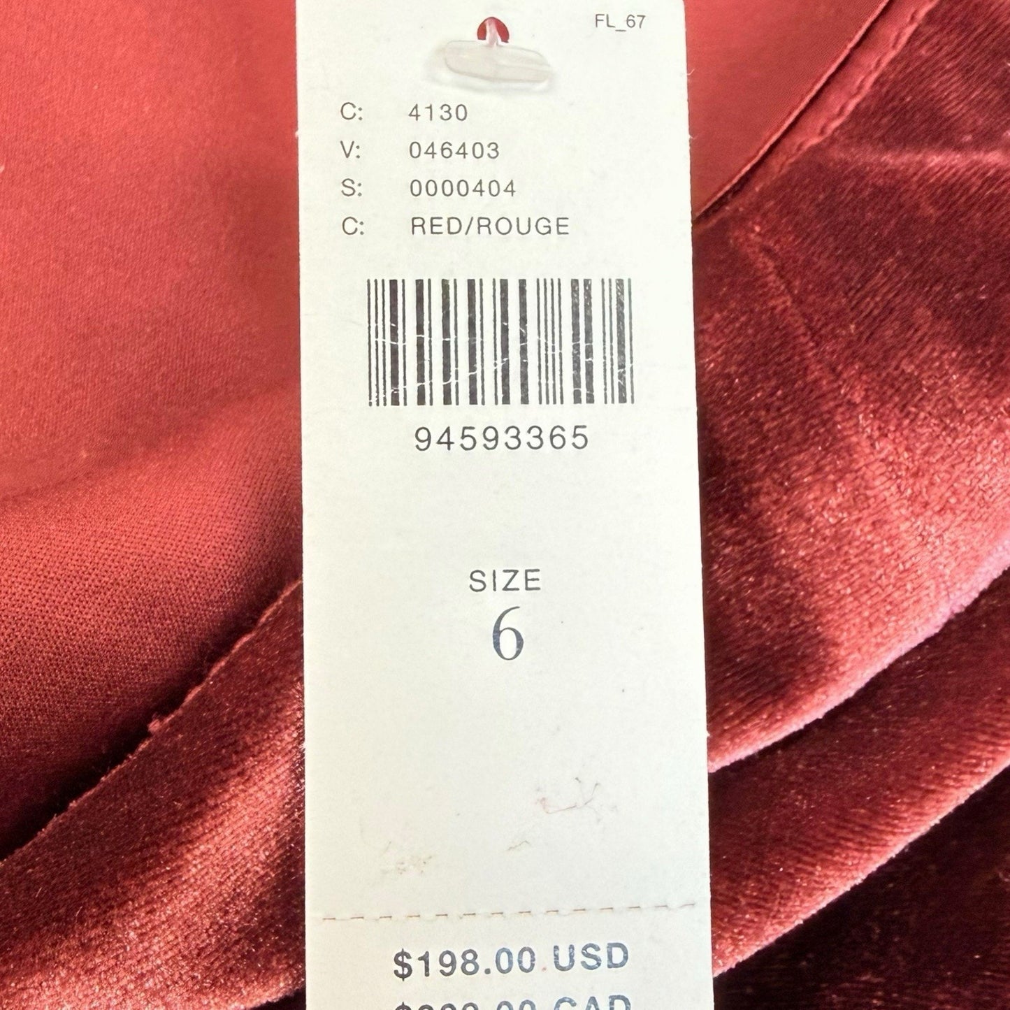 Anthropologie Hutch Velvet Dress Size 6 Red Square Neck NWT Women's