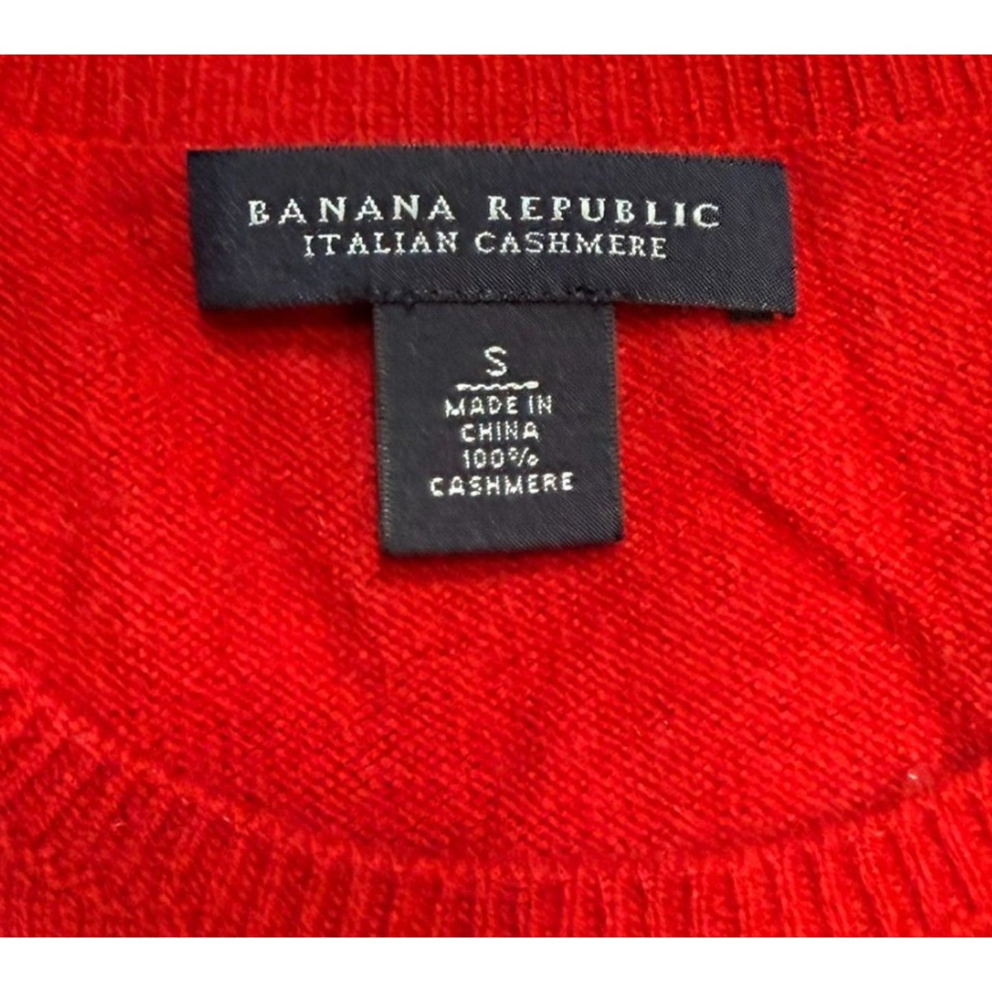 Vintage Banana Republic Italian Cashmere Sweater Vest Red Women’s Small