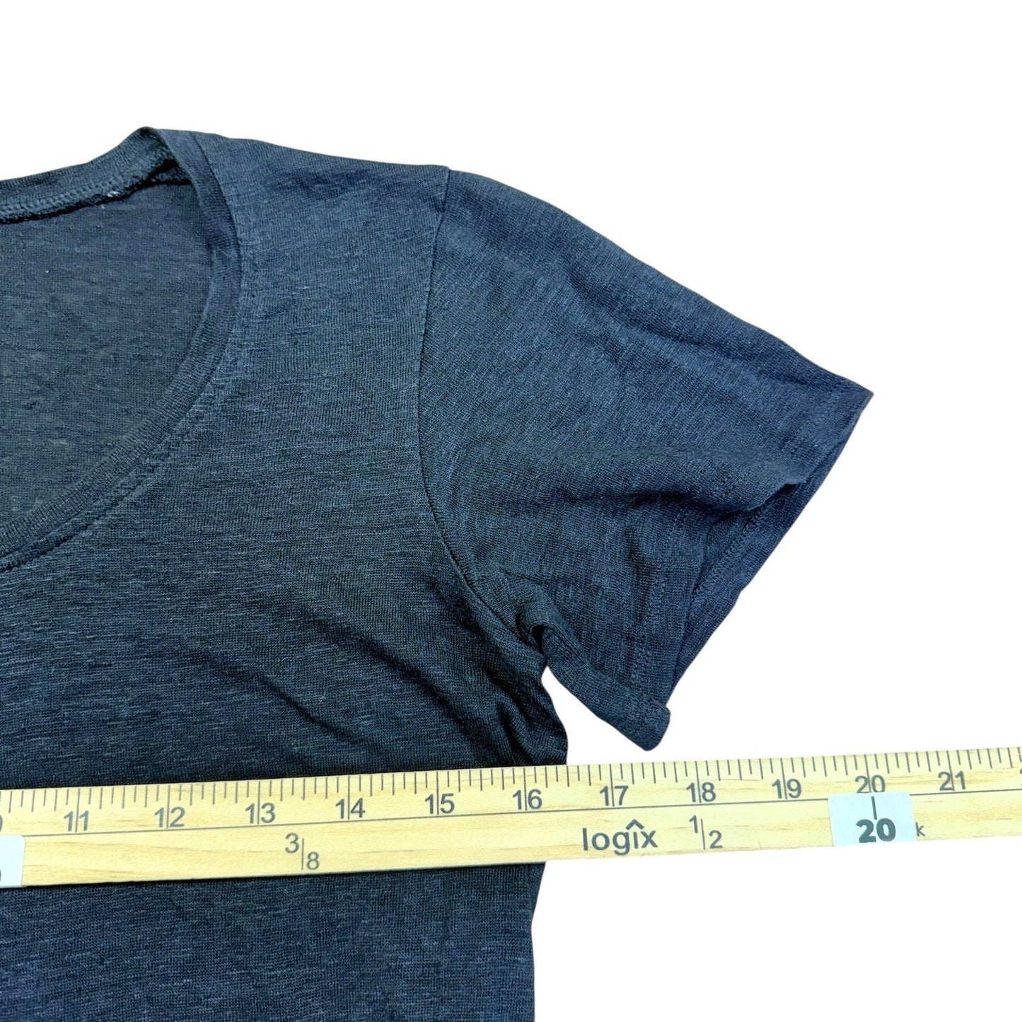 Eileen Fisher Black Organic Cotton T-Shirt Women's Size XS Minimalist