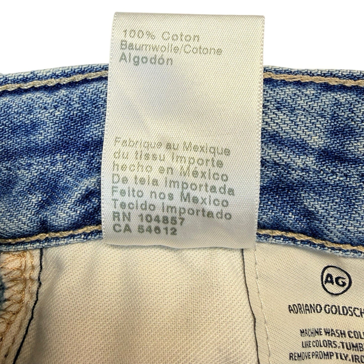 AG Ex Boyfriend Slim Jeans 24R Distressed South Gate Made in USA Women's