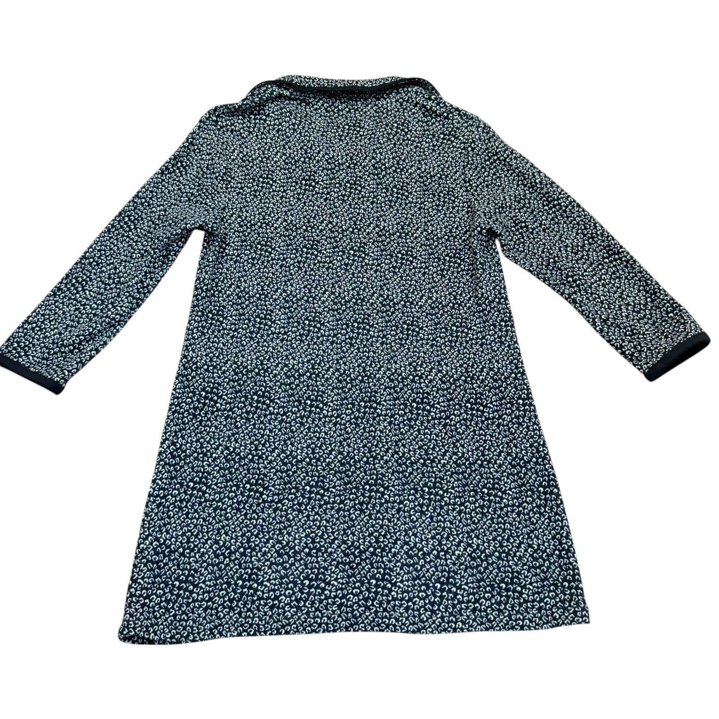 Doncaster Black White Knit Dress Women's Size M 3/4 Sleeve Career Dress