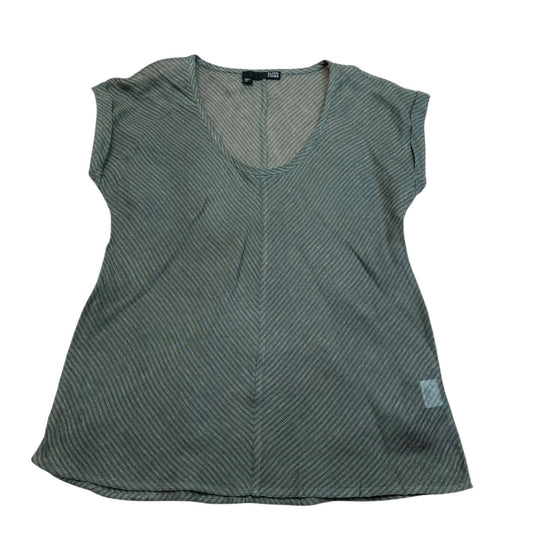 Eileen Fisher Wool Blend Sleeveless Tunic Women's T-Shirt Gray Chevron XS