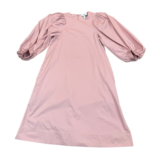 COS Blush Puff Sleeve A-Line Dress US 4 Minimalist Women's