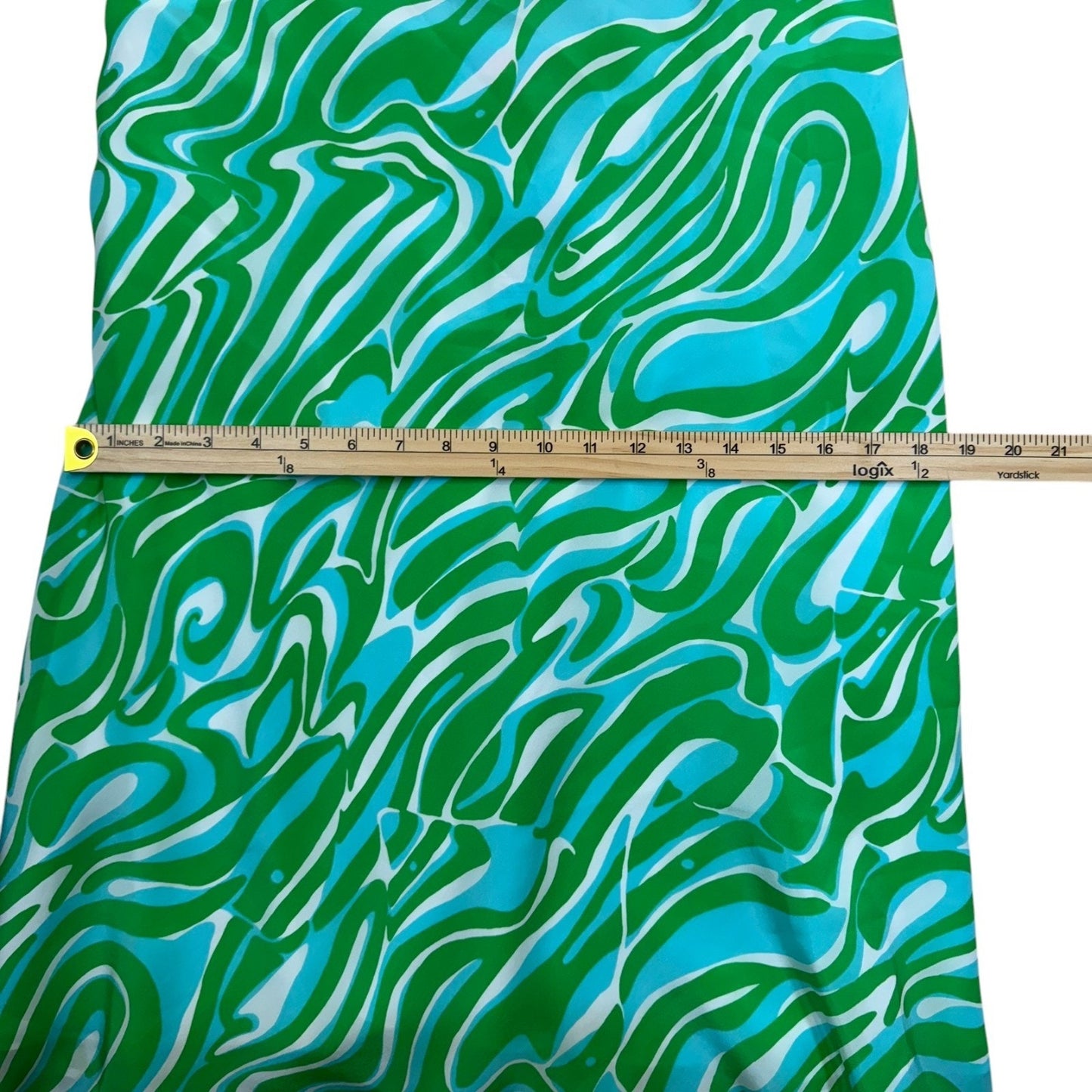 NEW Lilly Pulitzer Green Sleeveless Abstract Waves Patter Maisy Dress MSRP $209 Women's