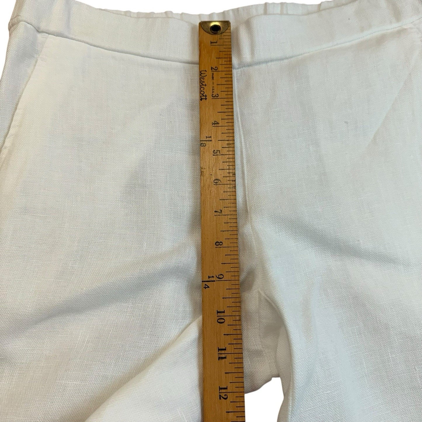 Vintage Eileen Fisher Linen Pants Women’s XXS TP White Elastic Waist 90s