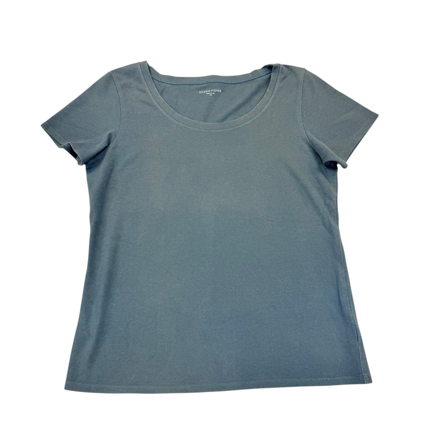 Eileen Fisher Organic Cotton Gray Short Sleeve T-Shirt XS Women's