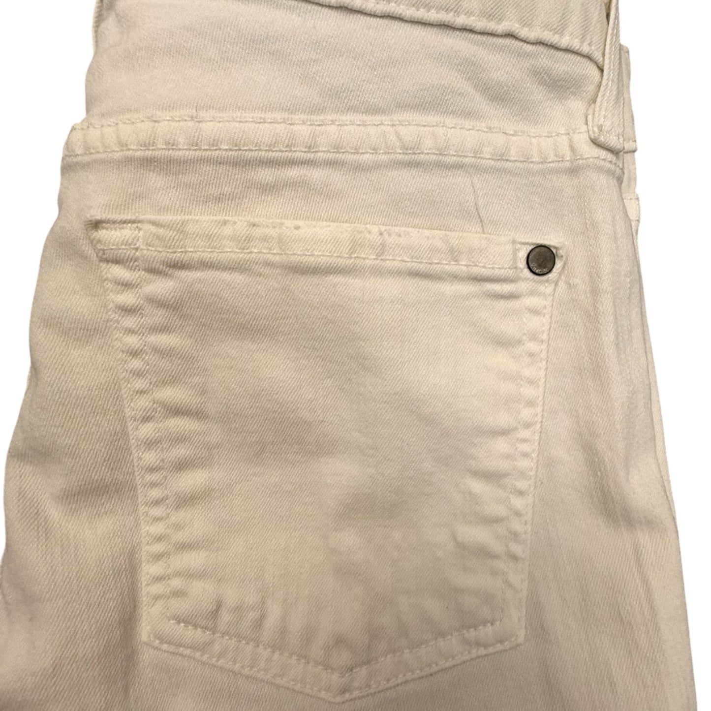 Vince Women's Skinny Jeans Size 28 Cream Ivory Stretch Denim Ankle Zip