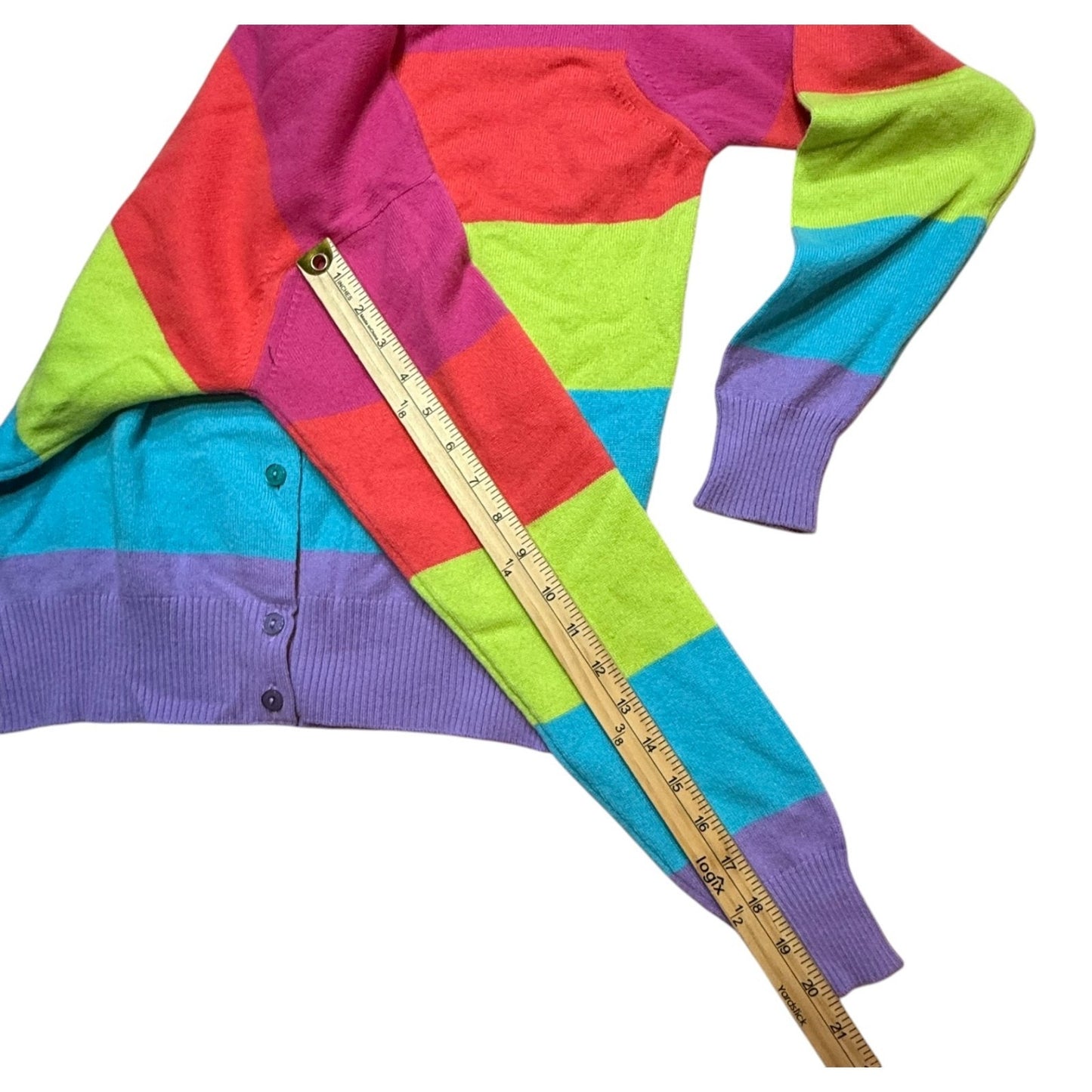 Vintage Lilly Pulitzer Cashmere Sweater Set Rainbow Cardigan Shell Small Women's