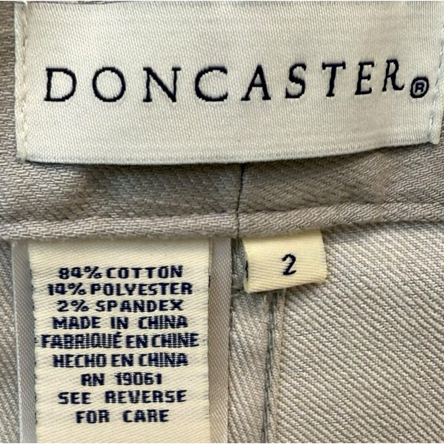 Vintage Doncaster Collection Taupe Stretch Pants Women’s Size 2 Straight Leg