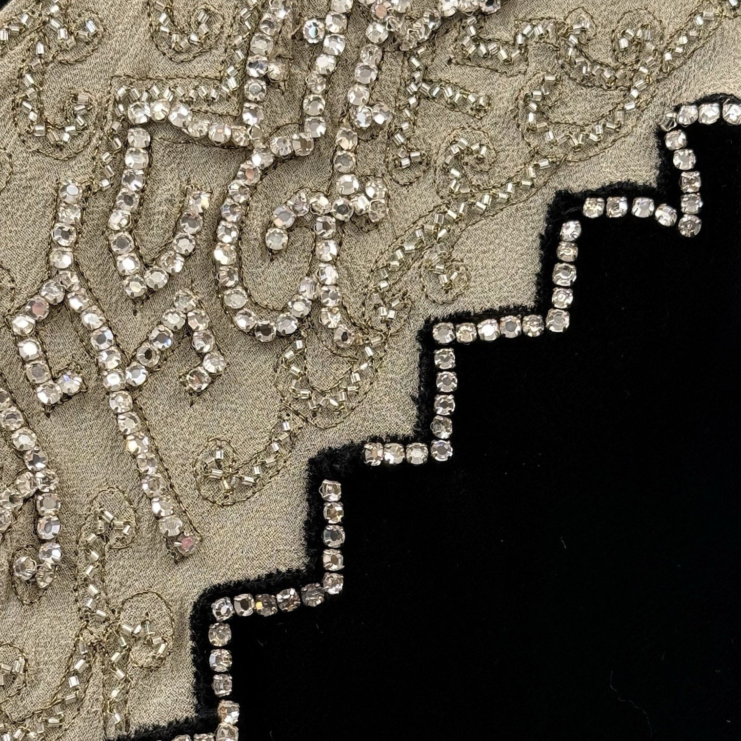 Vintage Y2K Ralph Lauren Collection Black Velvet Beaded Gown Dress 4 Women's