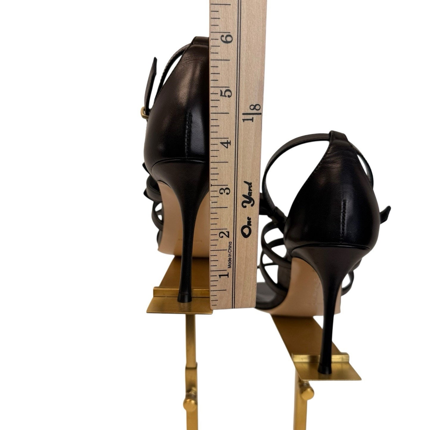 Women's Marion Parke Marguerite 85 Black Heel/Shoes 38 NIB Italy 7.5-8