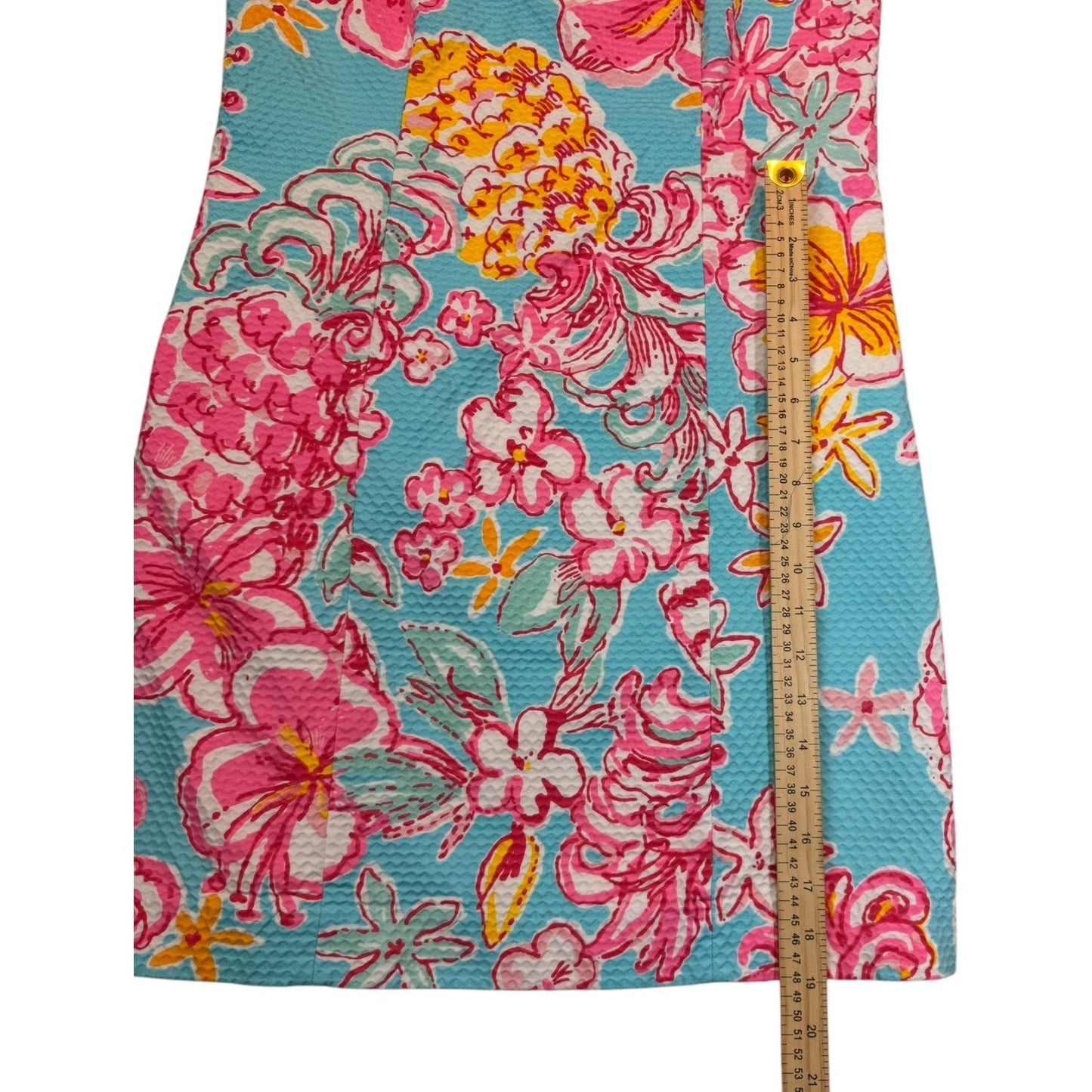 Lilly Pulitzer Women's Size 6 Sleeveless Pull-On A-Line Floral Dress 100% Cotton