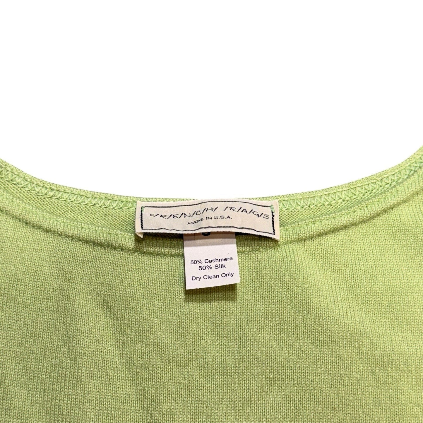 French Rags Women’s Cardigan & Tank Set Size M Green Knit Lightweight Cashmere