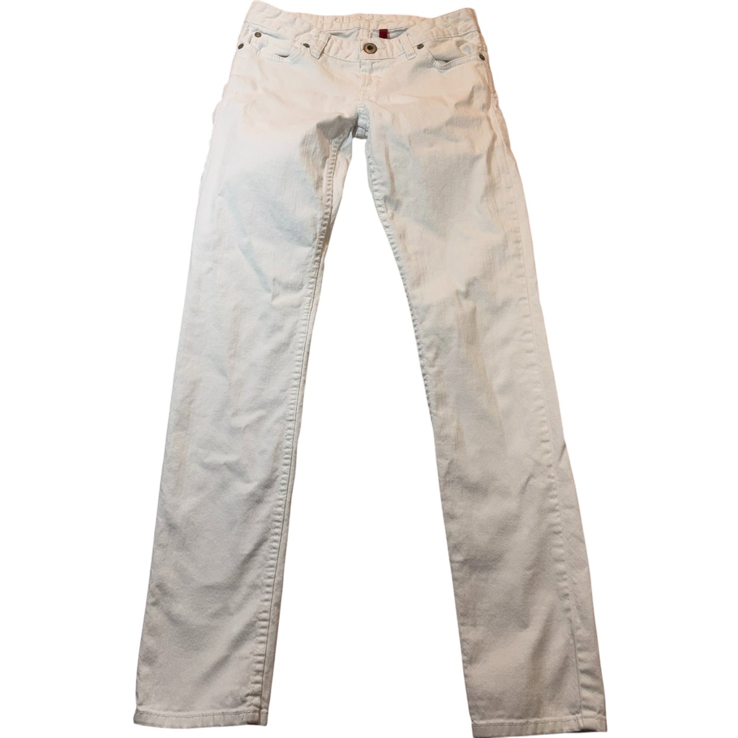 Vintage GUESS Y2K White Skinny Jeans Women’s Size 27 Early 2000s