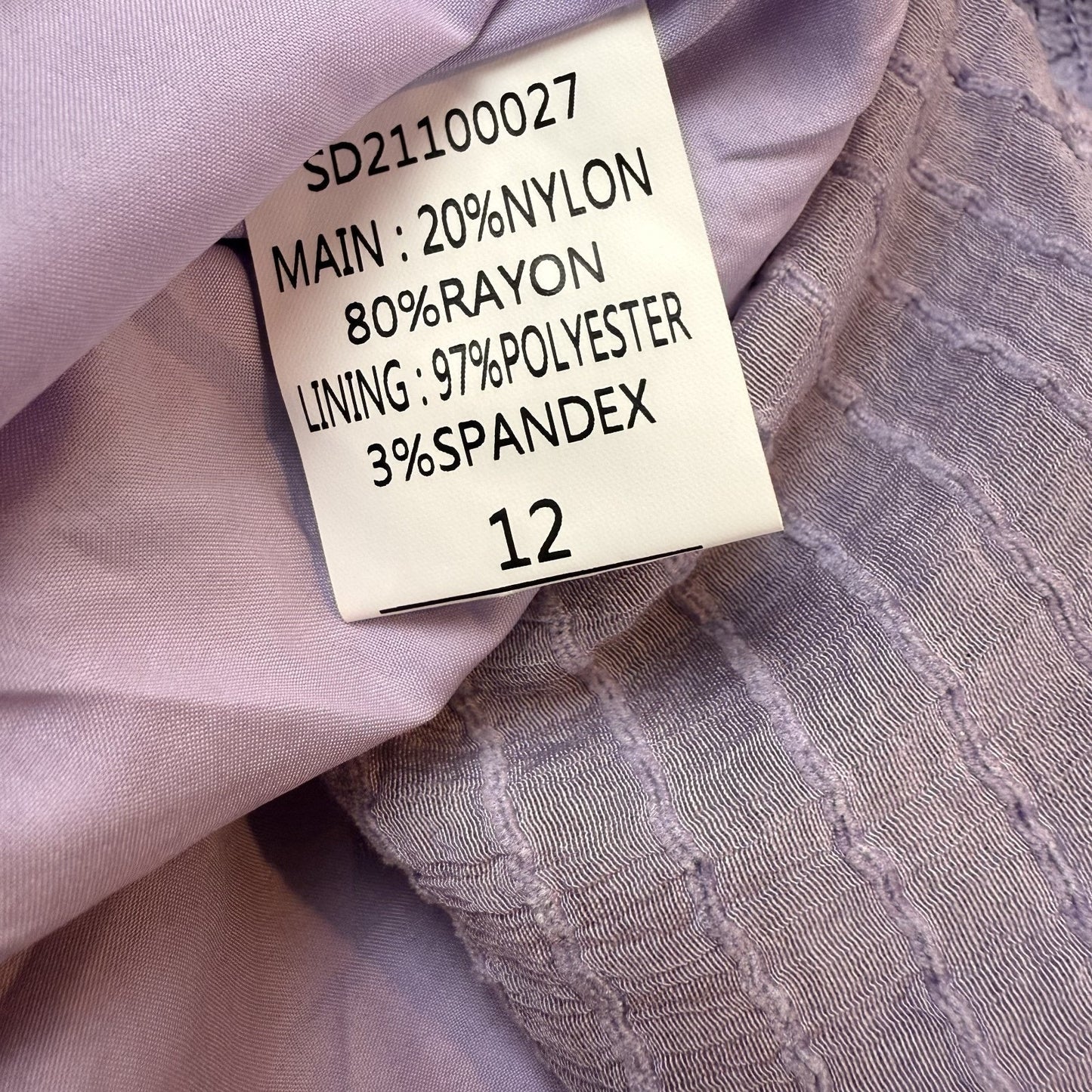 NEW Showpo. Women's Size 8 Lilac Lace Codah Trim Detail Bubble Hem Dress
