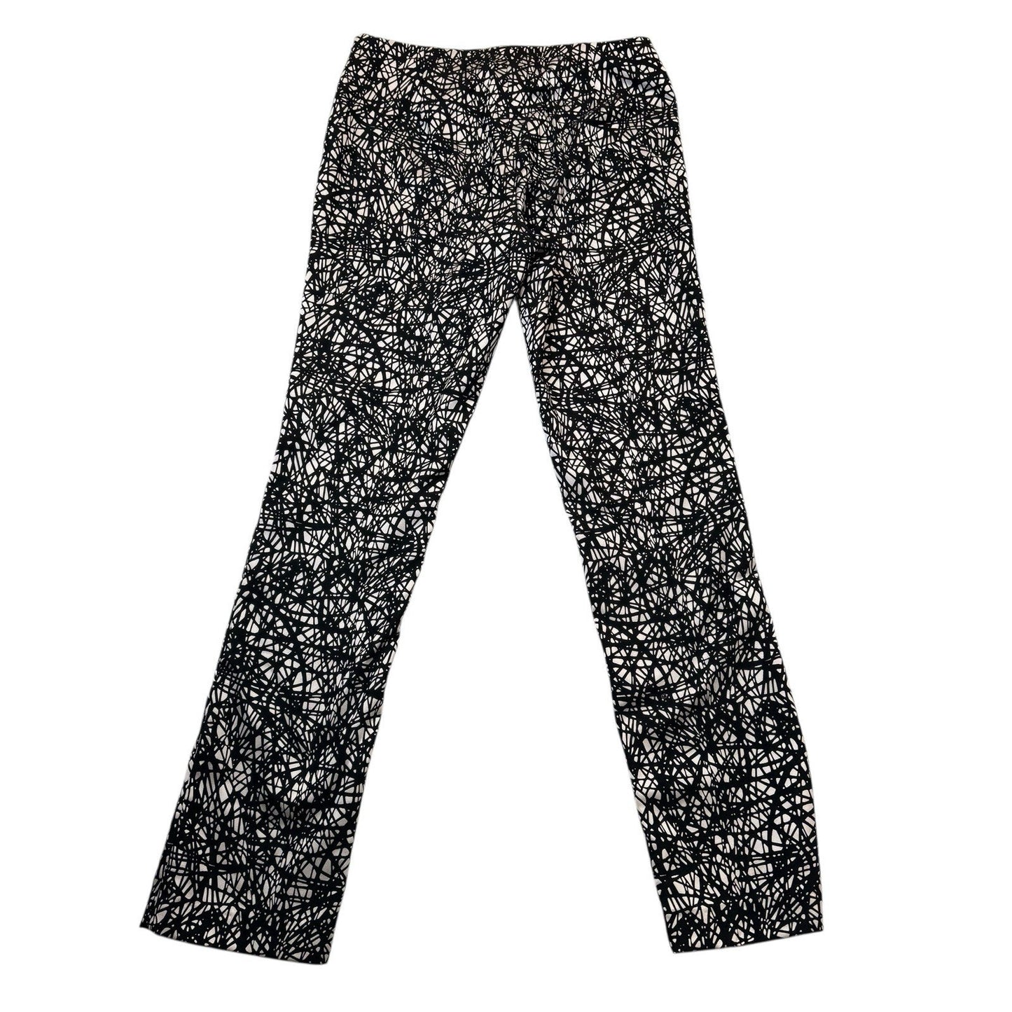 VTG Doncaster Collection Printed Dress Pants Women’s Sz 2 Stretch Black White