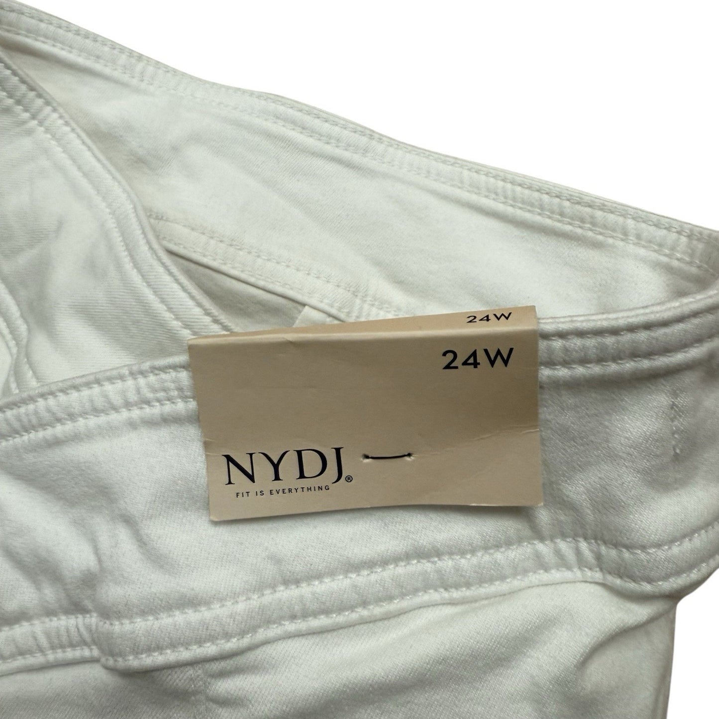 NYDJ Women’s Size 24W White Jeans Lift Tuck Stretch Wide Leg NWT
