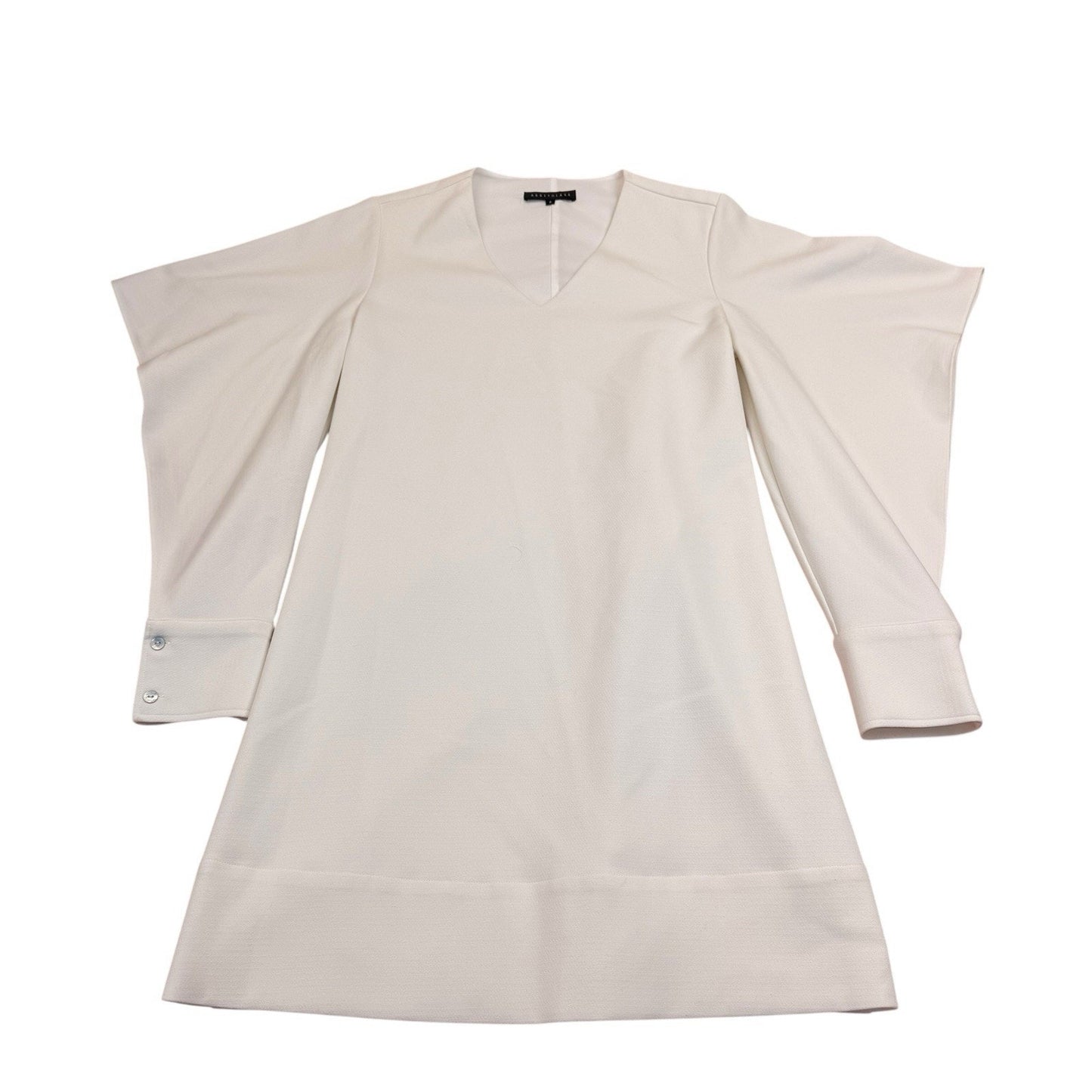 Abbey Glass Ivory Bell Sleeve Shift Dress Size Small Women's