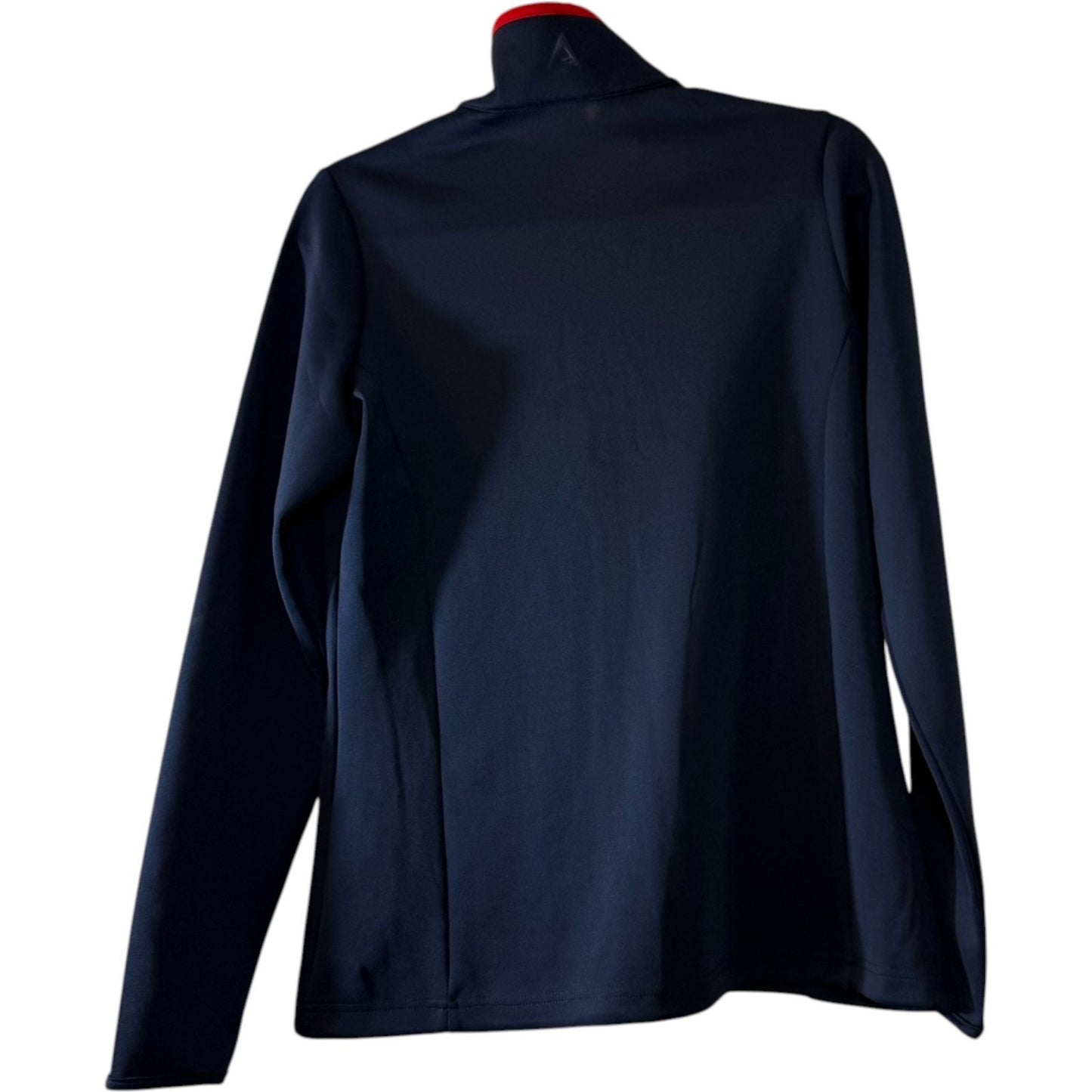 Antigua Women’s Medium Navy Full Zip Jacket Red Trim Performance NWT